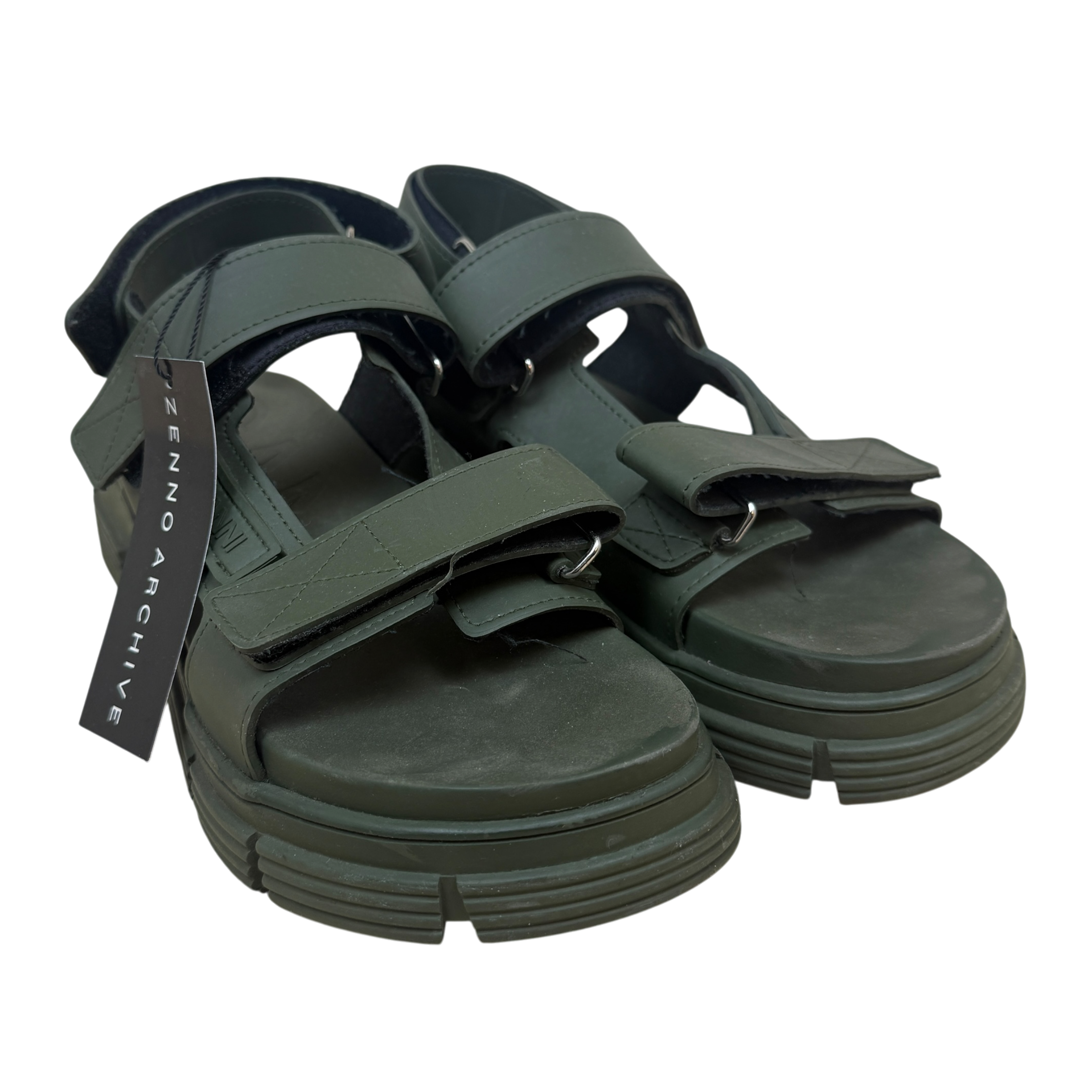 Ganni Spartiates Sandals Khaki Green (Size EU39) thumbnail 7