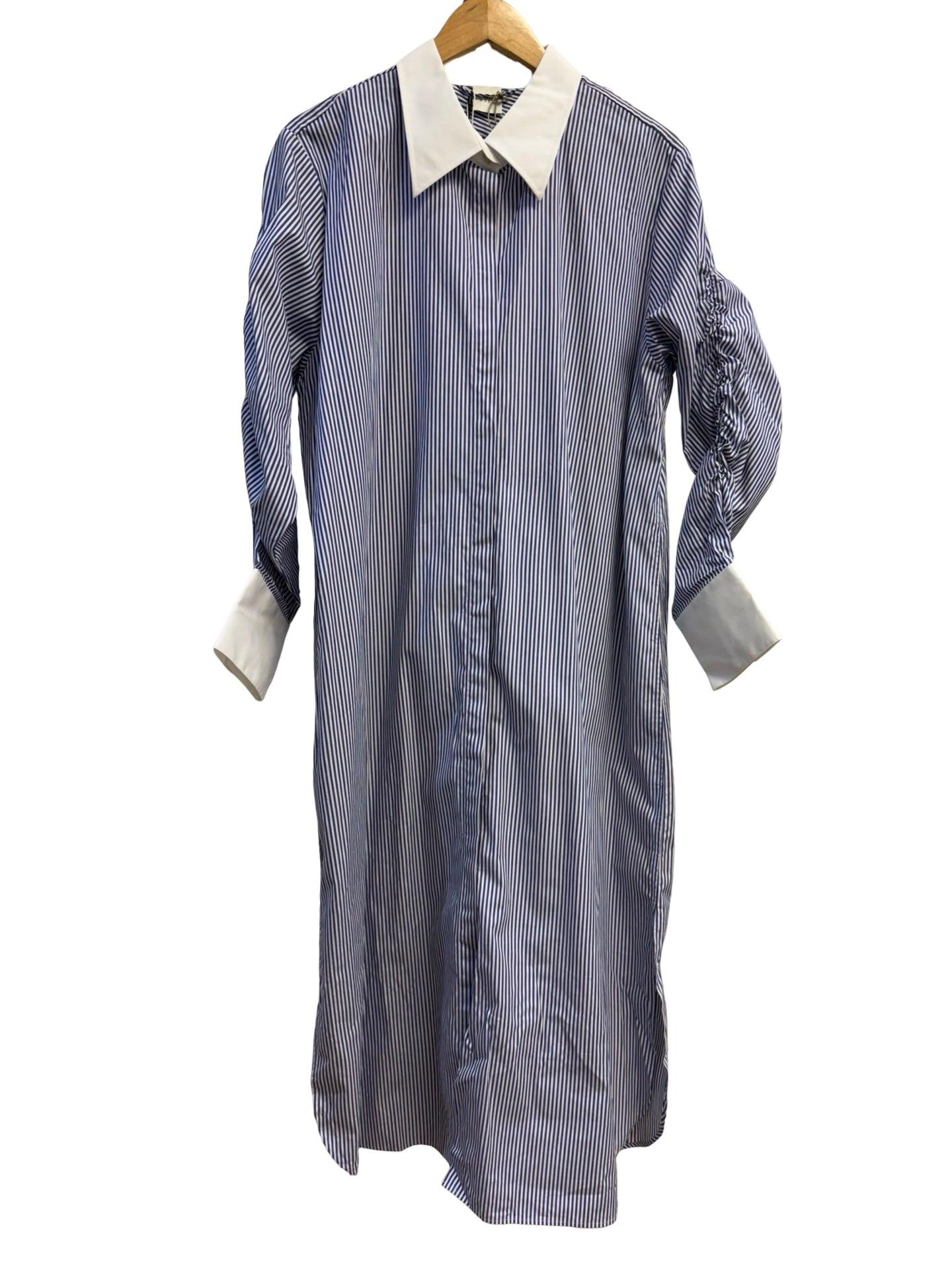 Husk Blue Stripe Dress 16 NWT