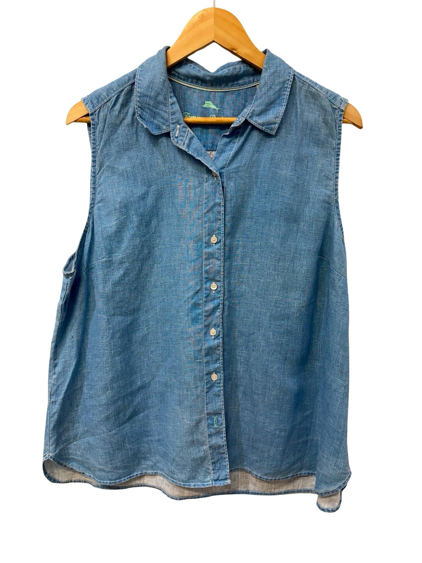 Tommy Bahama Aqua Sleeveless Shirt XL