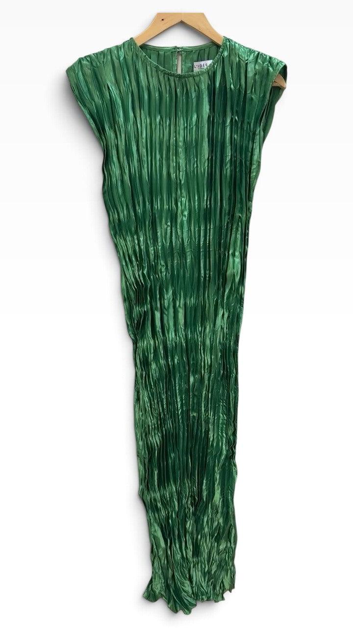L'Idée Woman Green Pleated Maxi Dress 10