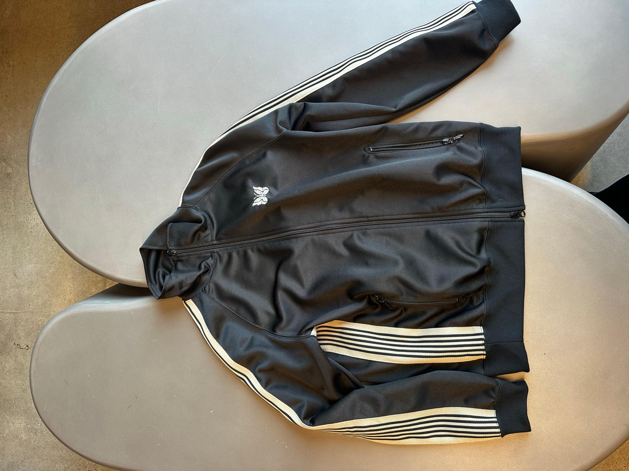 Needles × LHP AW23 Poly Smooth Track Jacket Black/Beige (Size M)