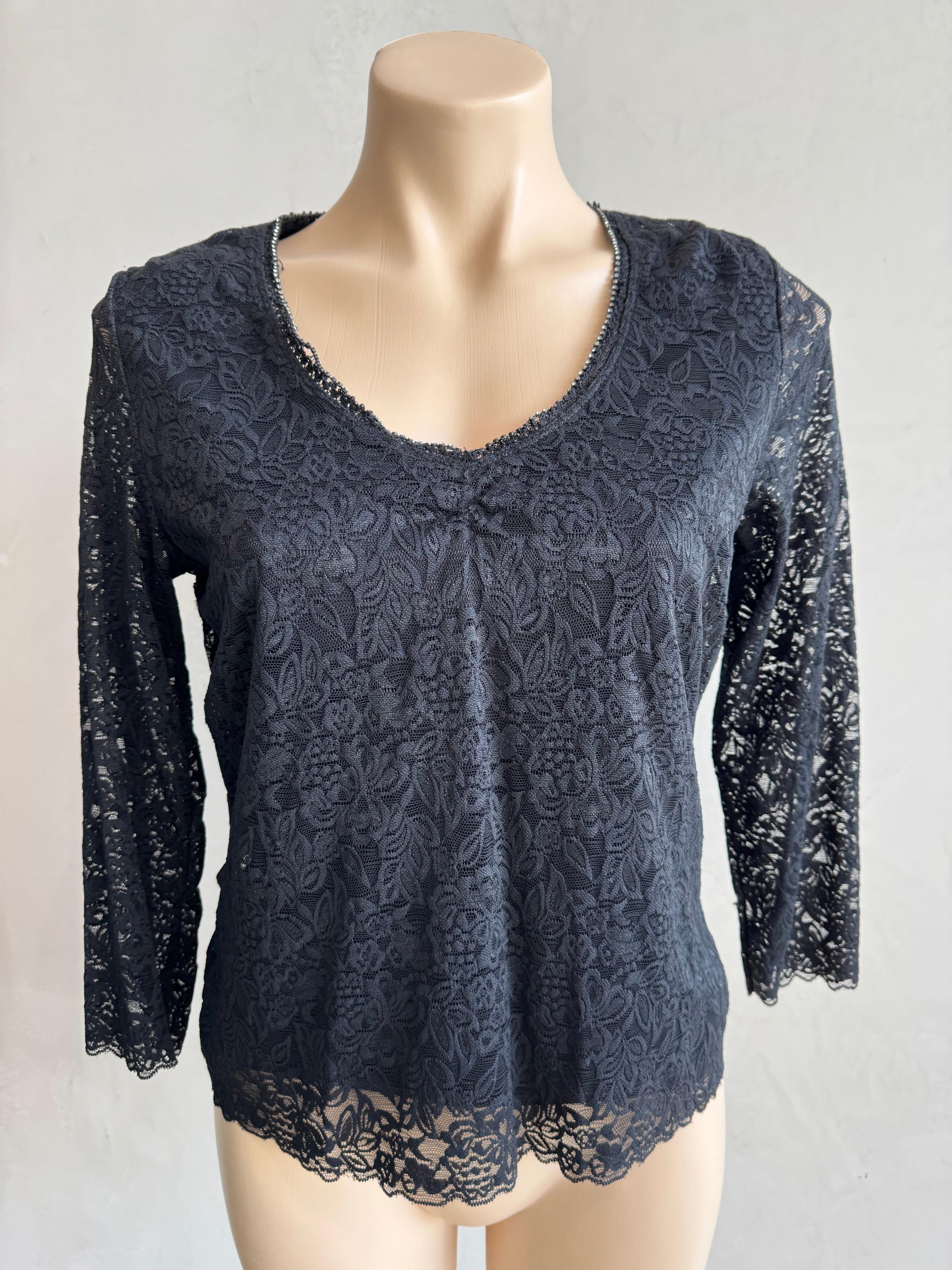 Vintage Silhouette lace top - size L thumbnail 4