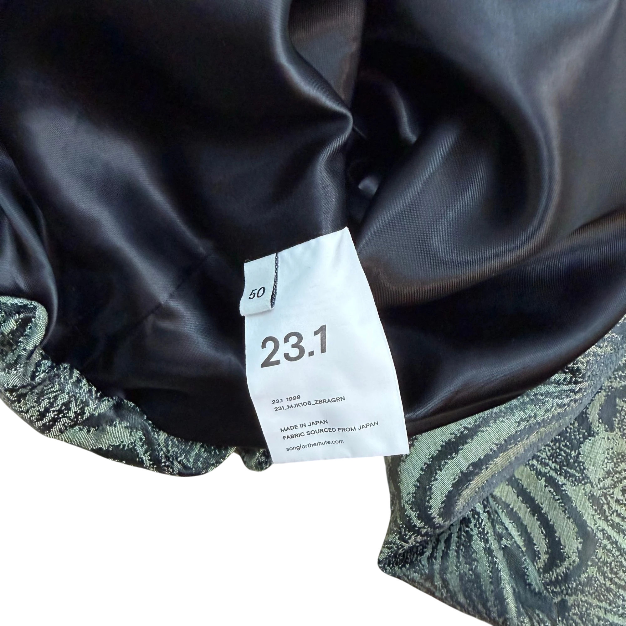 Song For The Mute 23.1 Jacquard Jacket Green (Fits L-XL) thumbnail 4