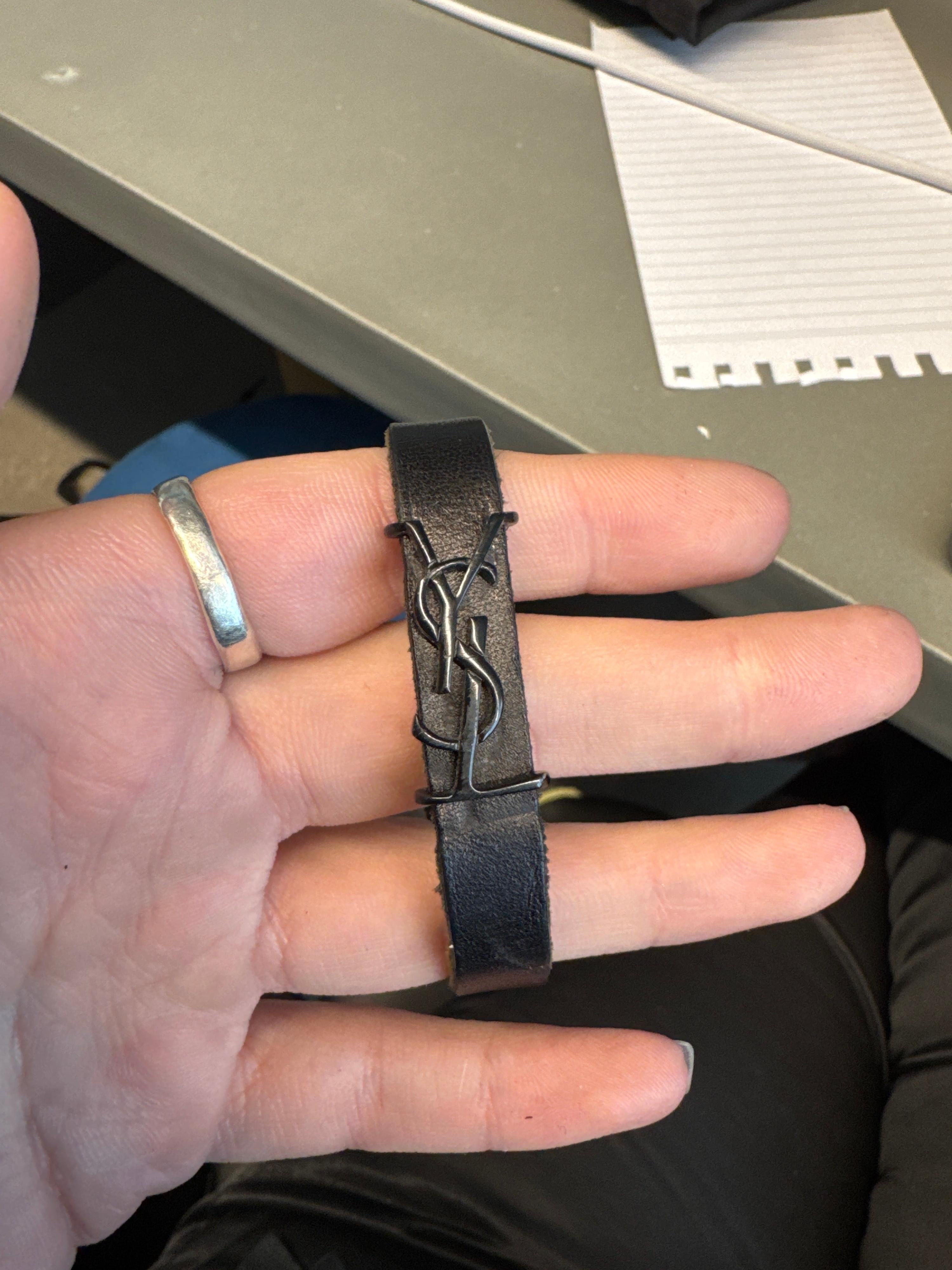 Saint Laurent Cassandre Bracelet Black