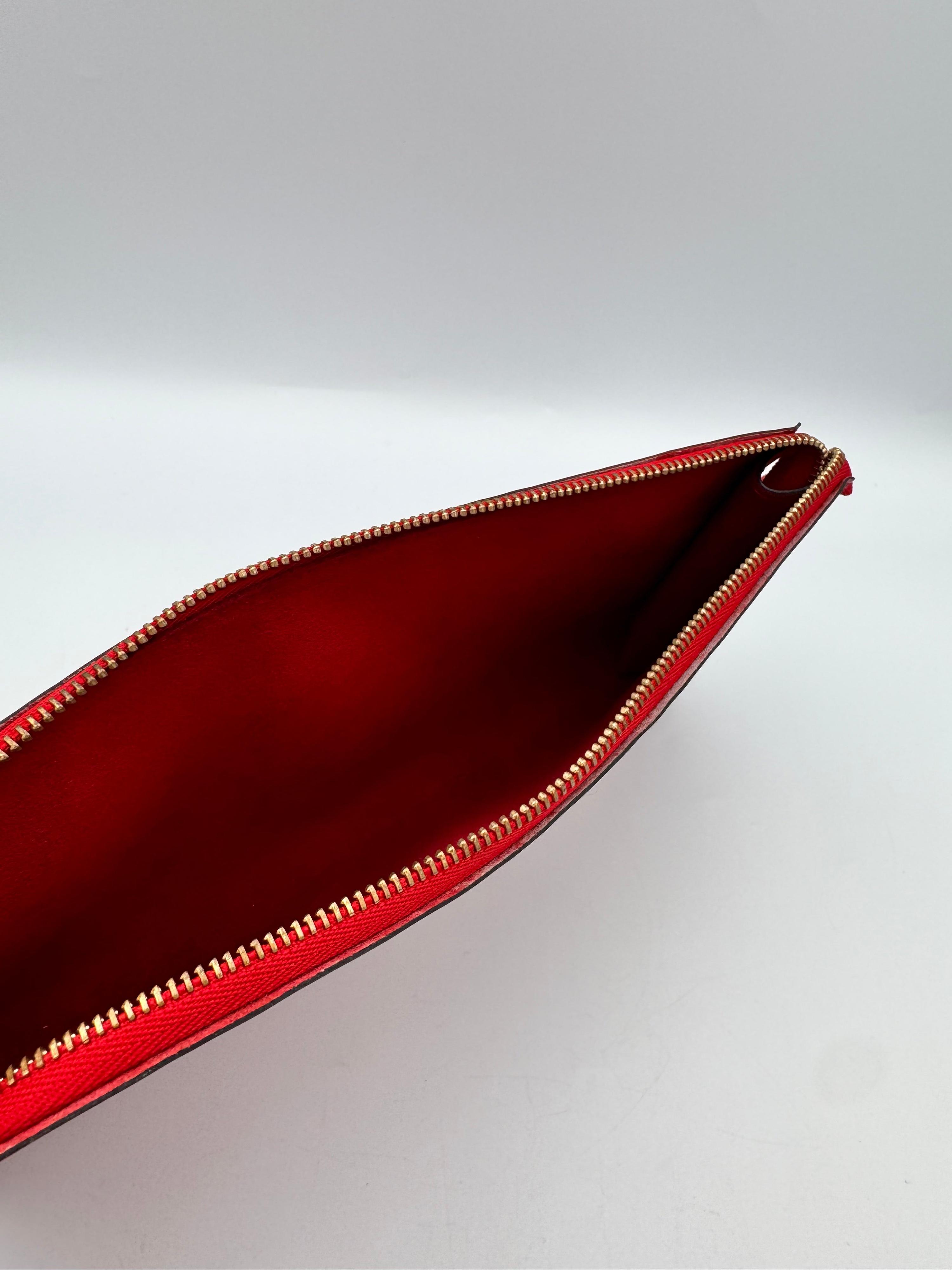 LOUIS VUITTON Red EPI Leather Pochette thumbnail 12