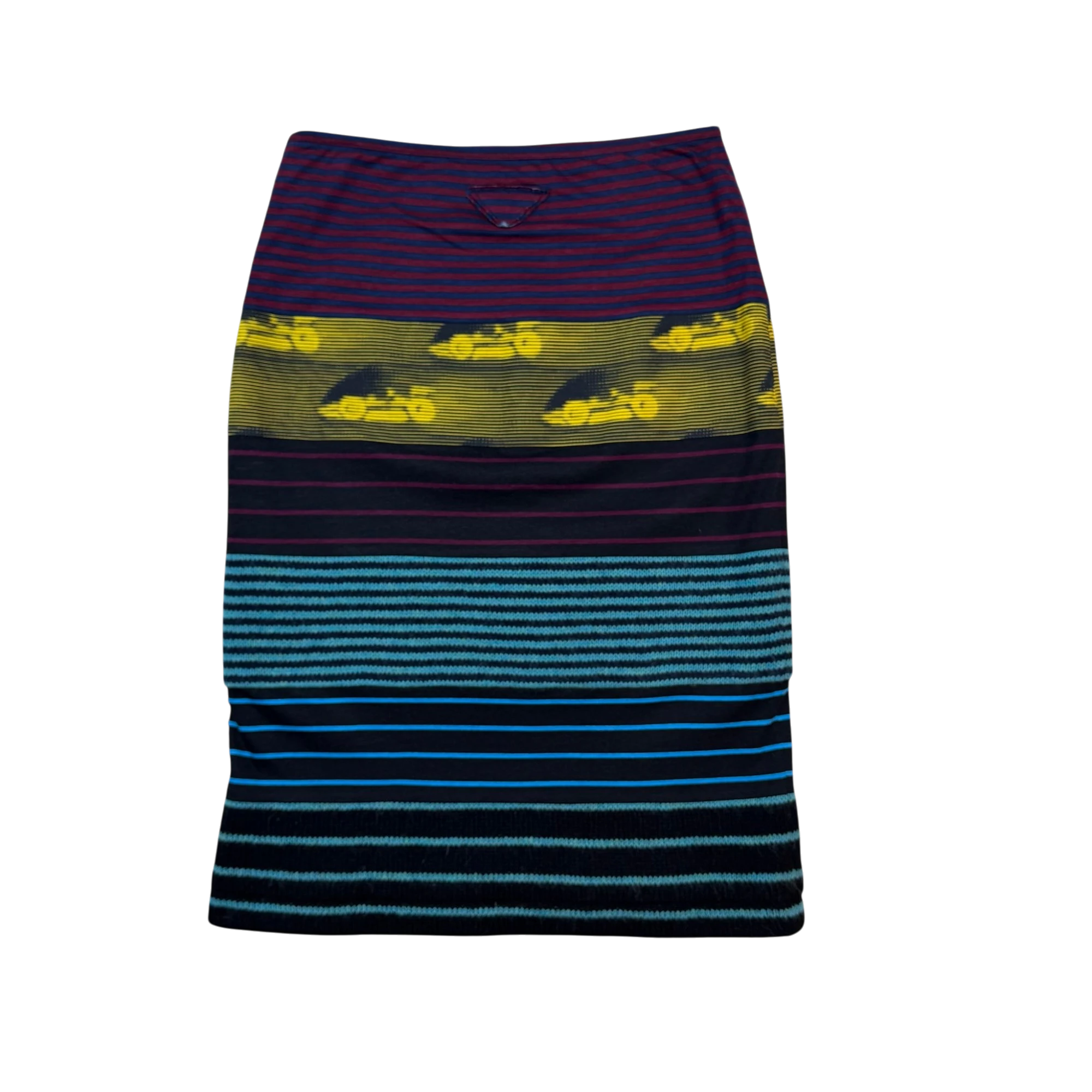 Prada SS15 Knit Docking Textile Skirt Black Multi (Size 40) thumbnail 3