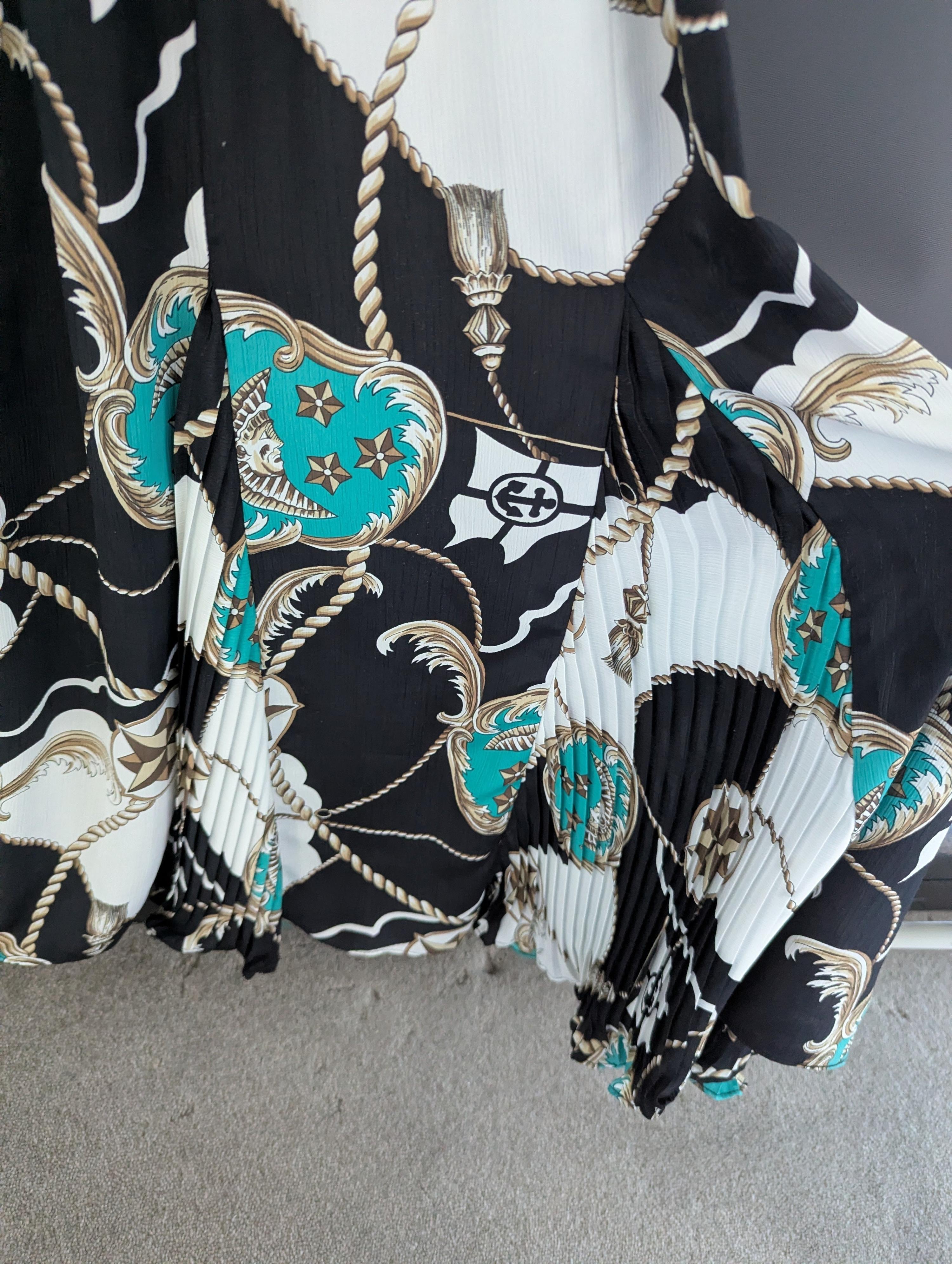 Diane Freis Nautical Print Dress 14 thumbnail 3