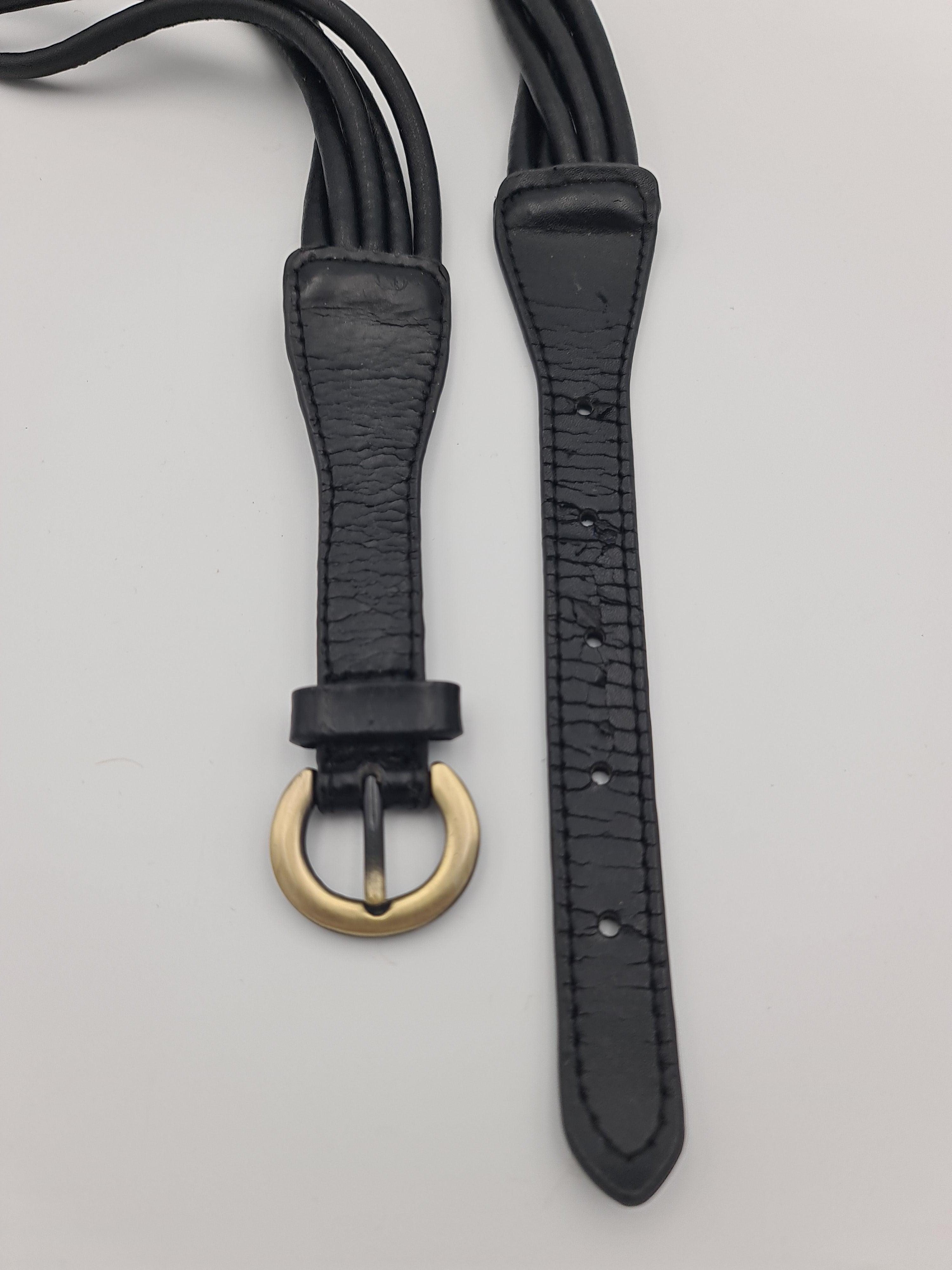 Vintage Harry Who black leather rope belt thumbnail 5