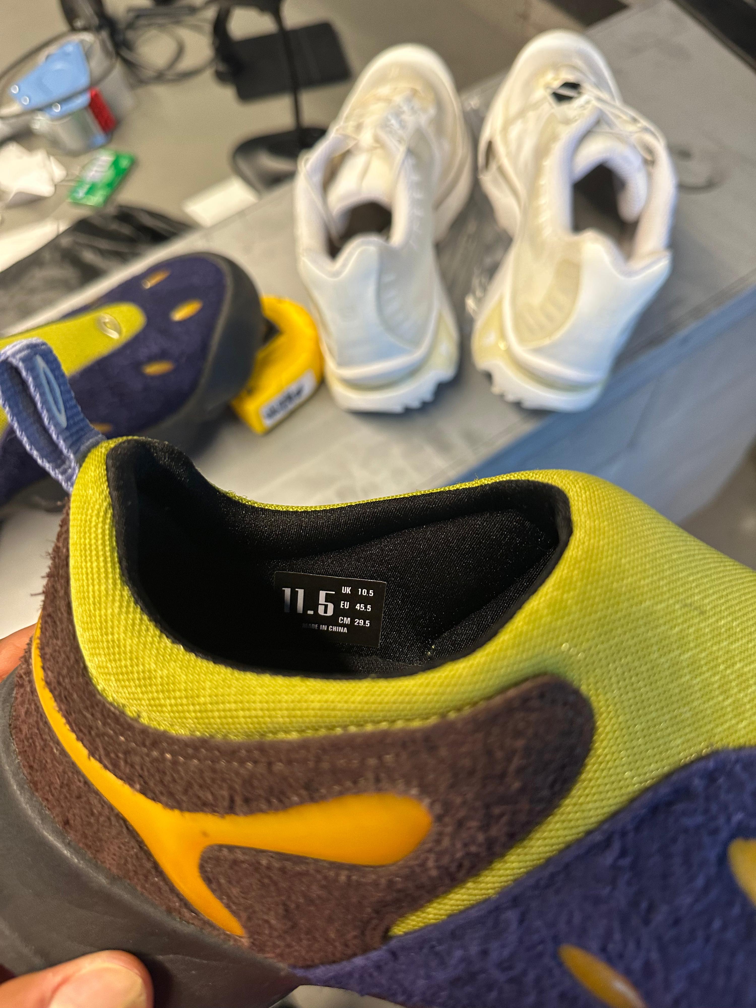 Oakley x Brain Dead Factory Team Flesh Sneakers Blue/Brown/Lime Green (US11.5/UK10.5) thumbnail 2