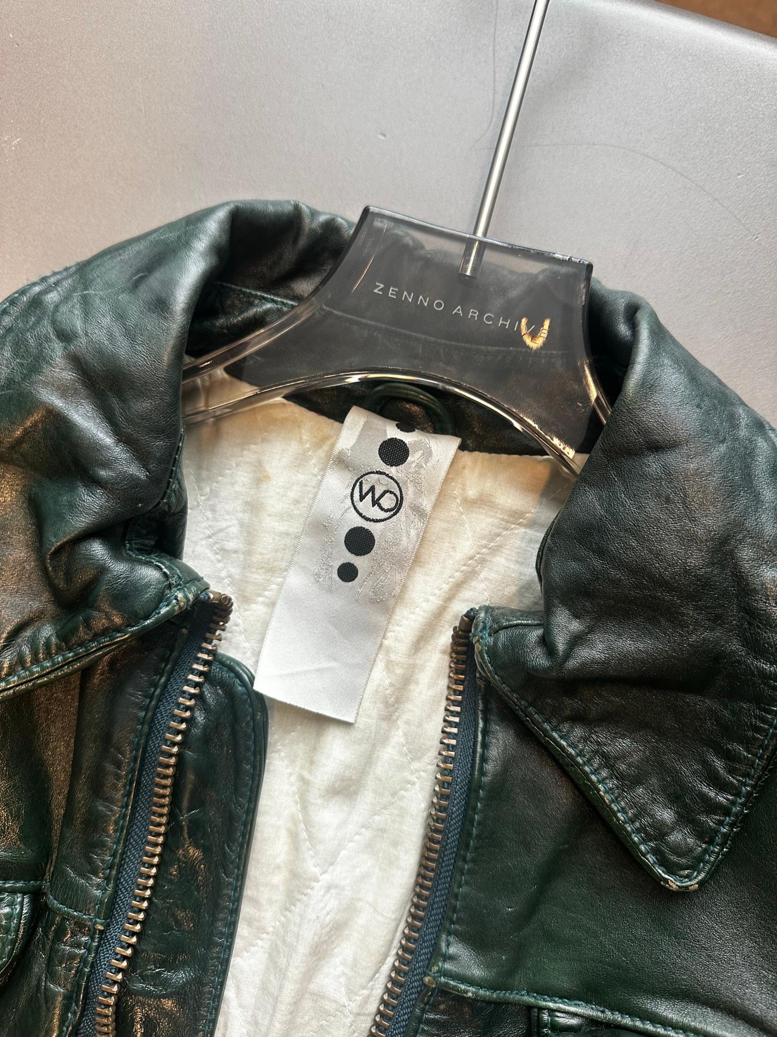 Four Vally Inc. Horsehide Leather Jacket Green (Size 50/L) thumbnail 2