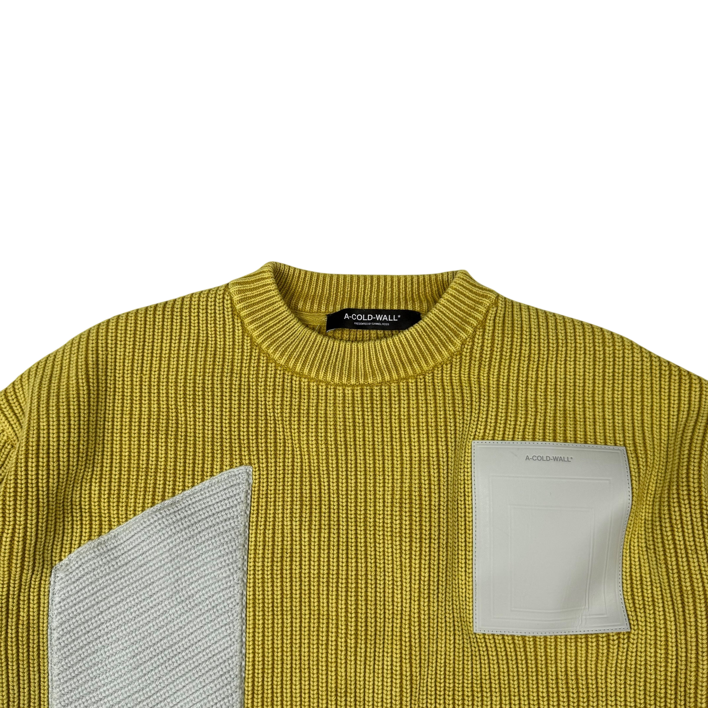 A-Cold-Wall* FW21 Runway Frame Knit Sweatshirt Sulphur Yellow (Size S) thumbnail 2