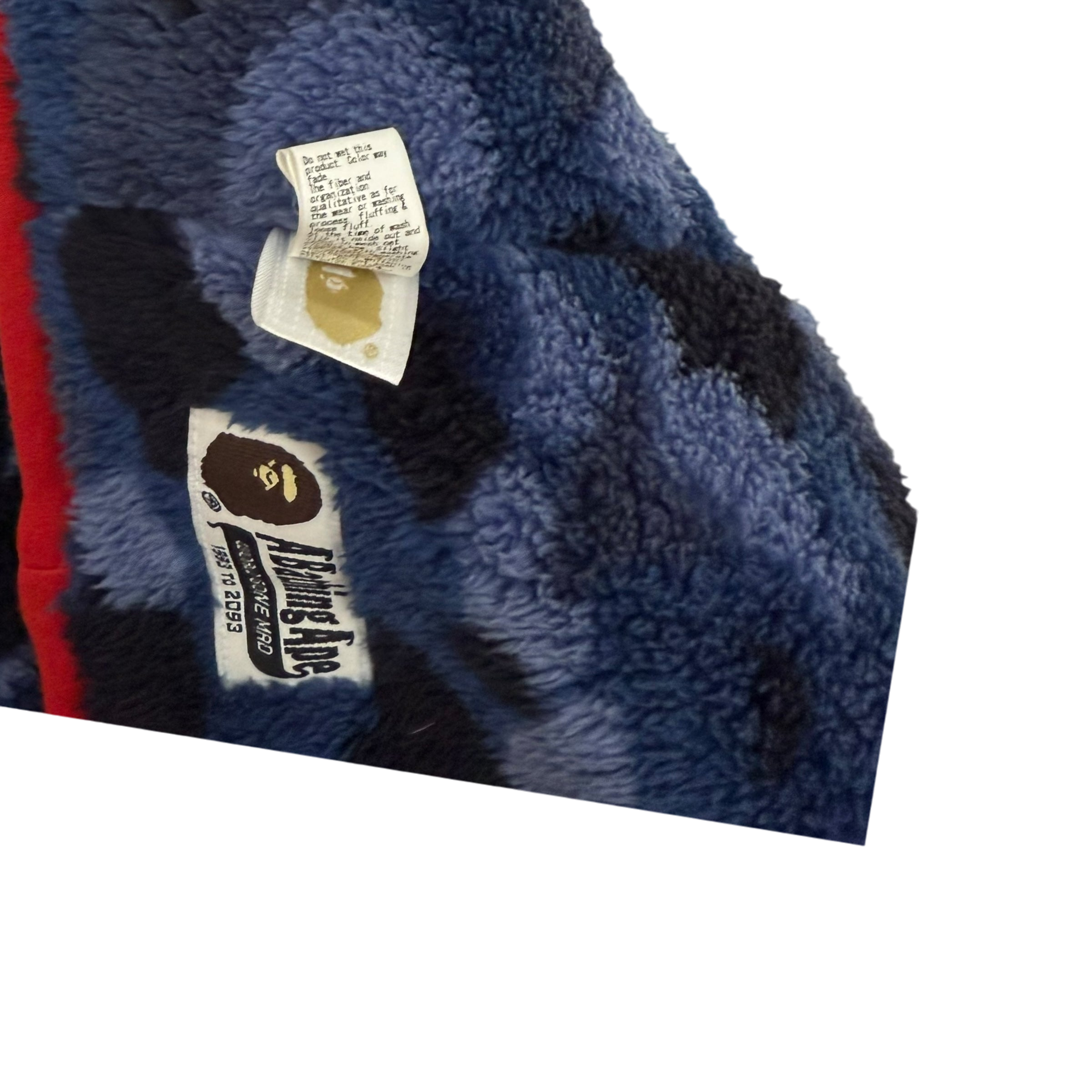 BAPE (A Bathing Ape) Fleece Scarf Red/Blue thumbnail 4