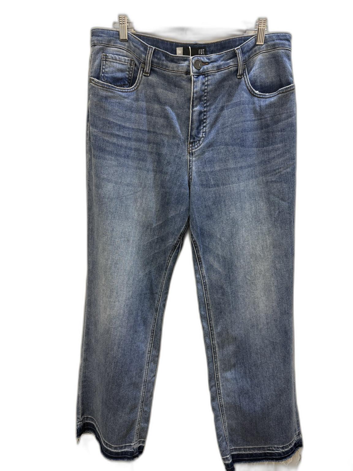 Kut From The Kloth Blue Kelsey Ankle Flare Jeans 14