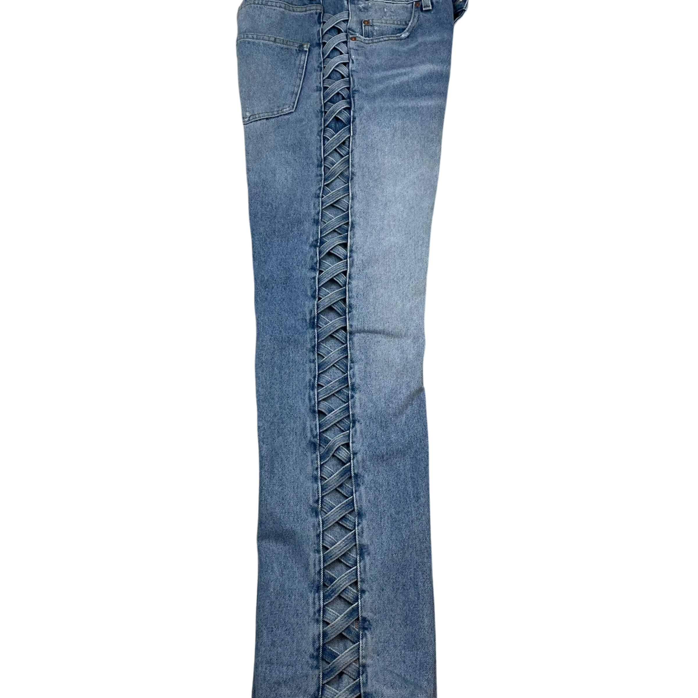 Martine Rose Lace-Up Denim Jeans Blue (Size S) thumbnail 6