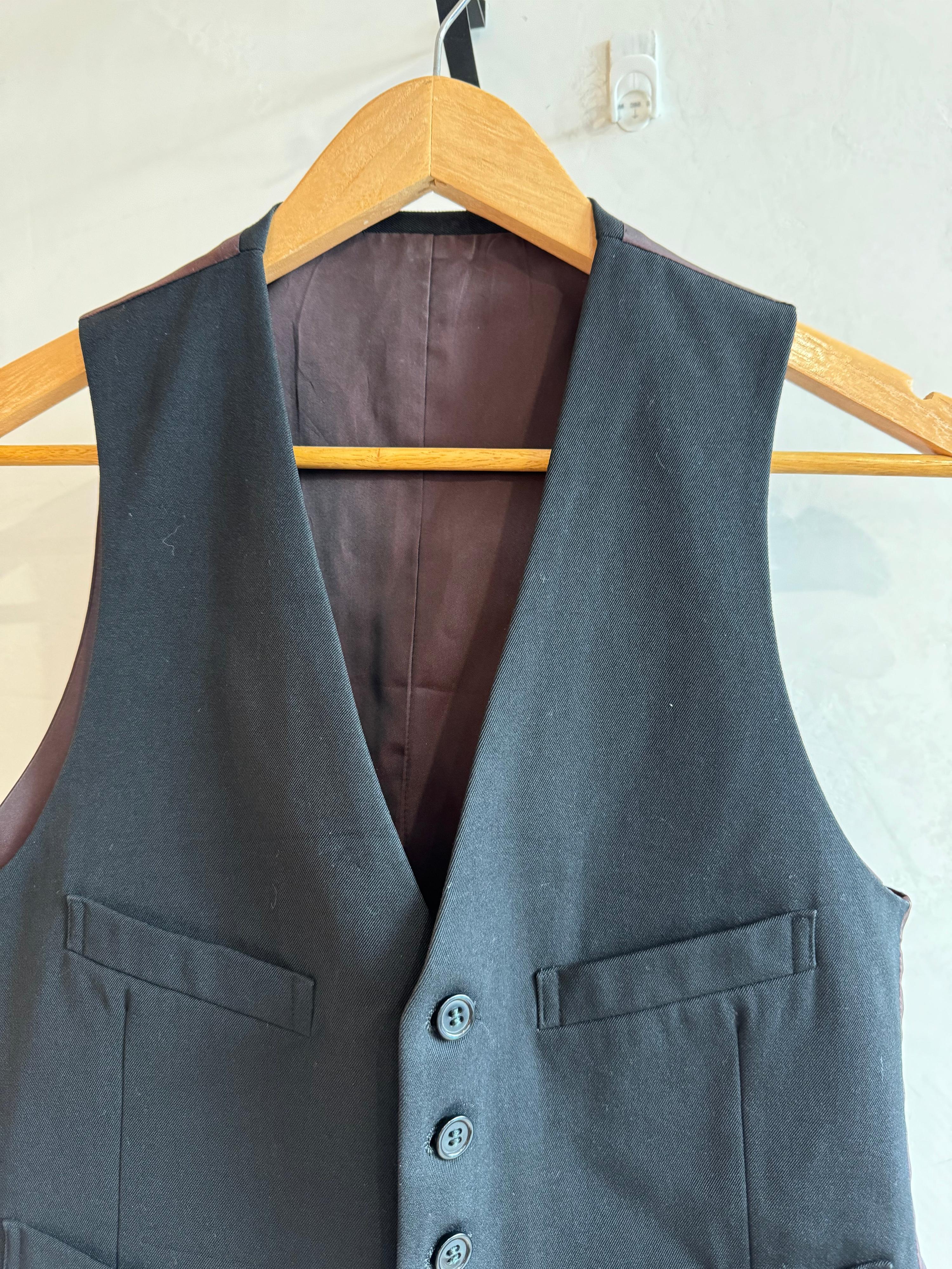 Vintage Black Vest Size S thumbnail 4