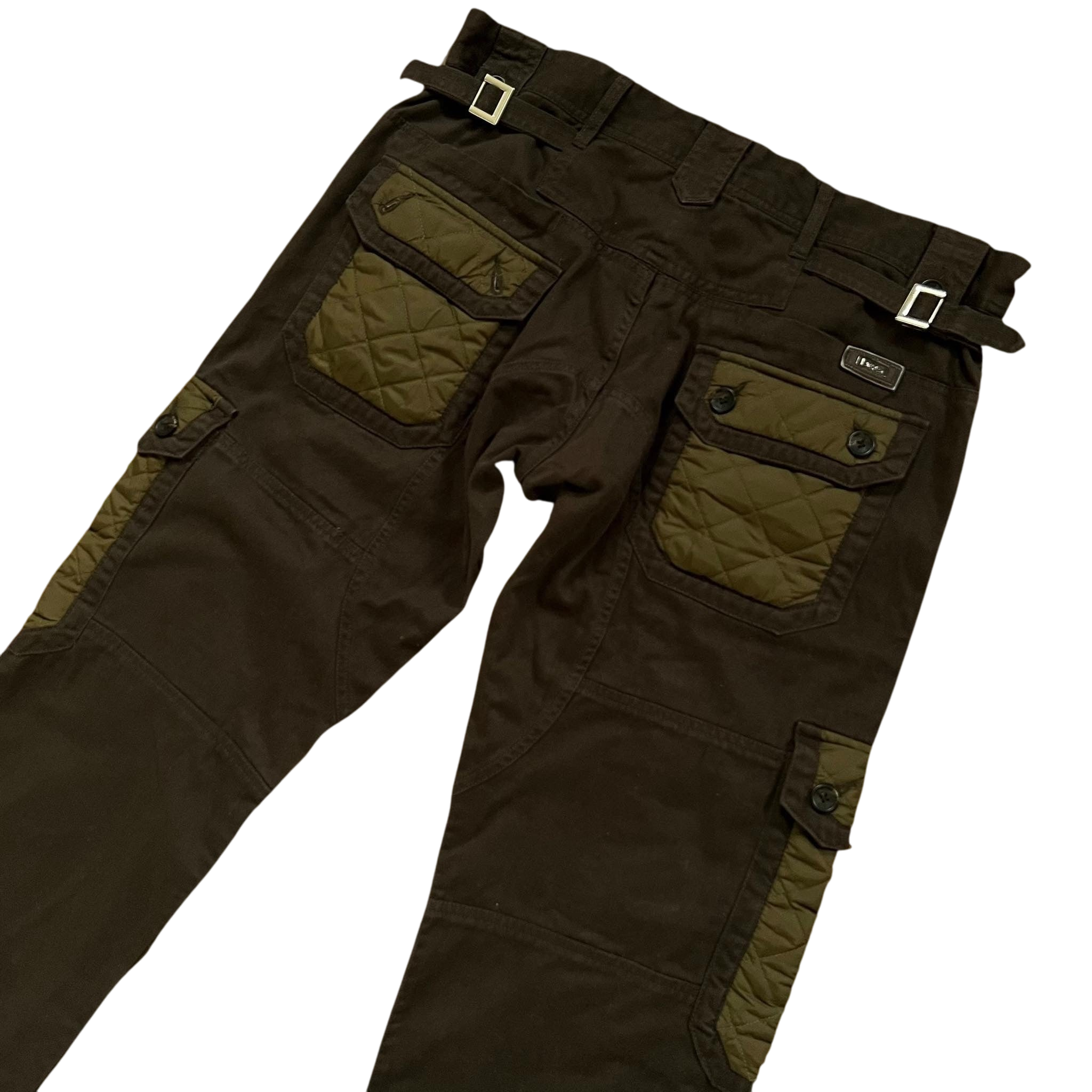 Vintage Dolce & Gabbana Heavy 8-Pocket Brown / Khaki Military Cargo Pants (Fits 32/34") thumbnail 5