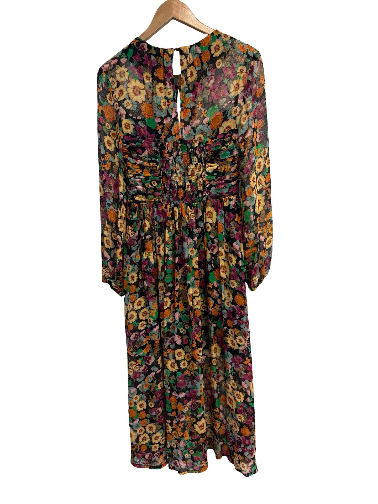 Husk Multi Floral Long Sleeve Dress 8 BNWT thumbnail 2