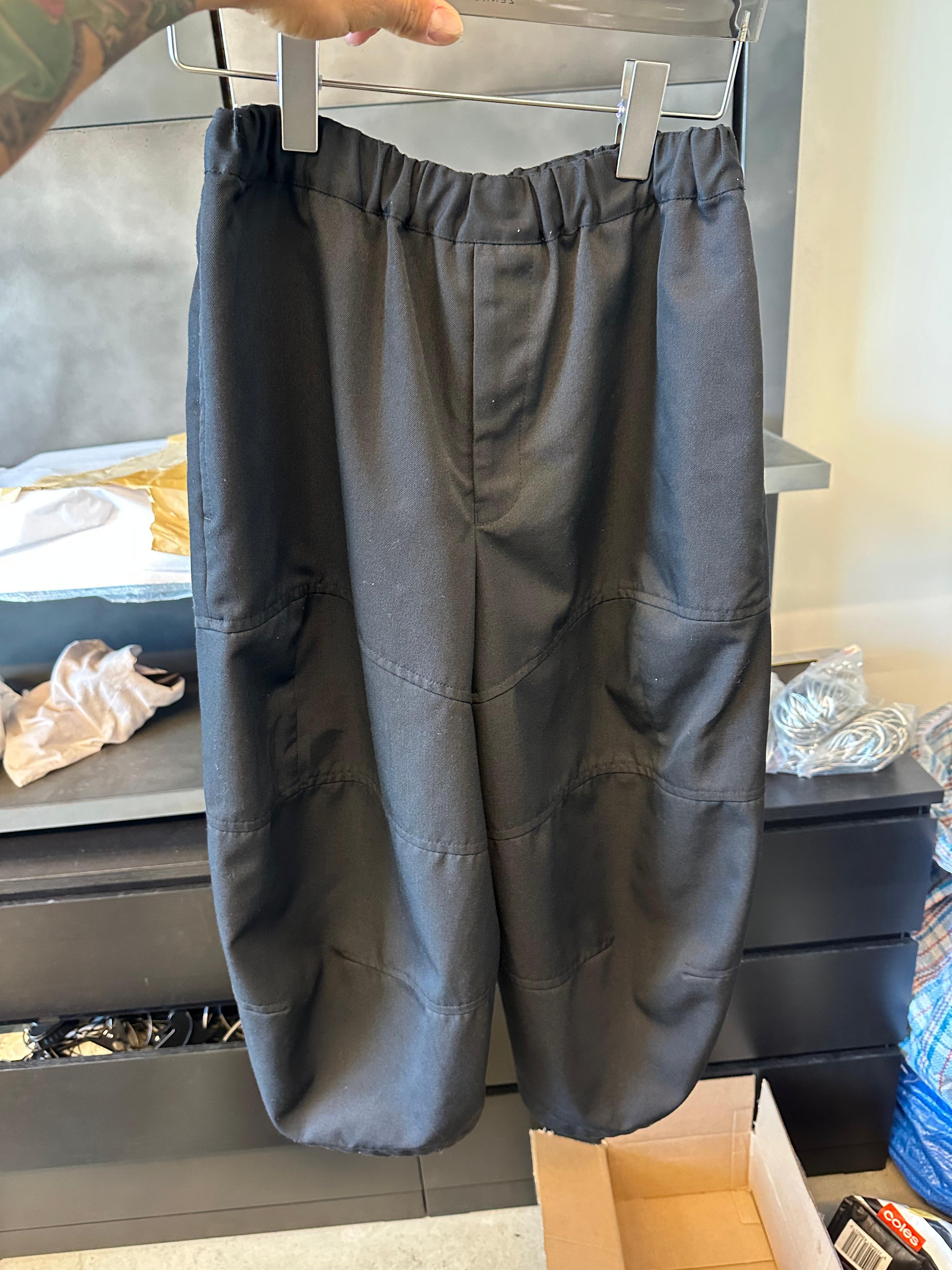 Comme Des Garçons Black AD2022 Paneled Cropped Trousers Black (Size XS)