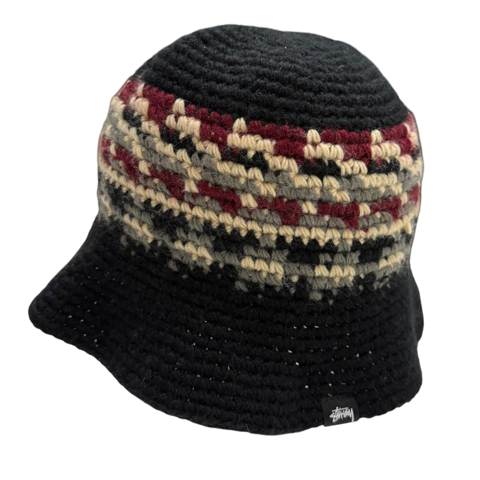 Stussy Japan AW22 Fairisle Bucket Hat Black thumbnail 3