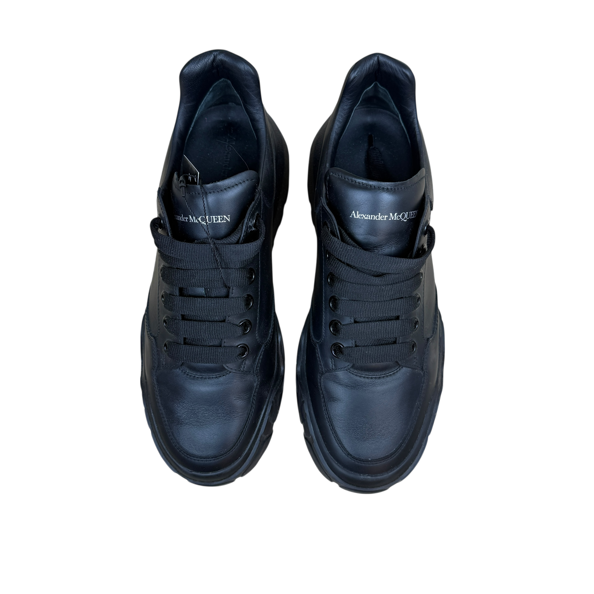 Alexander McQueen Court Leather Sneakers Black (US9/EU42) thumbnail 5