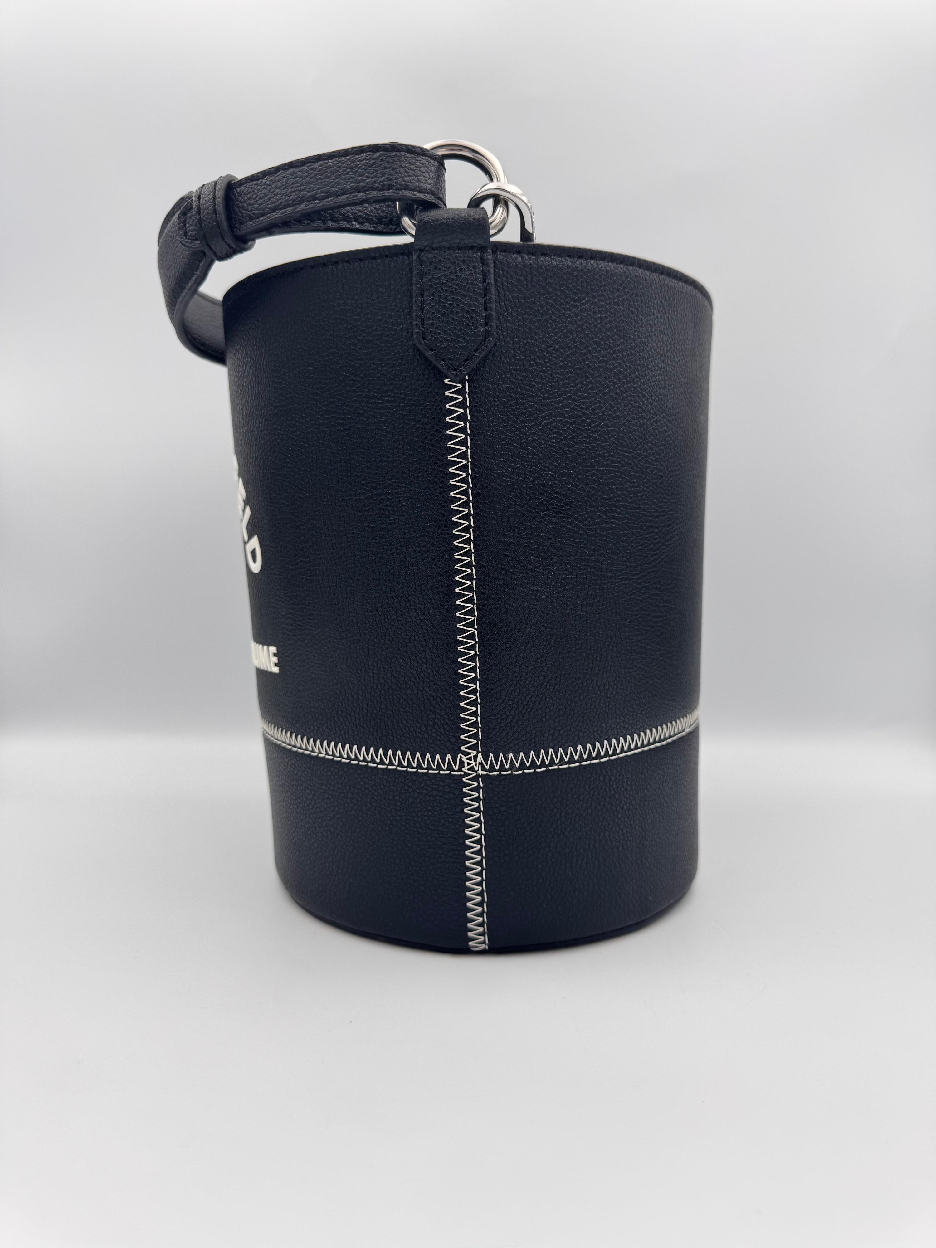 KARL LAGERFELD Black Leather Bucket Bag thumbnail 11