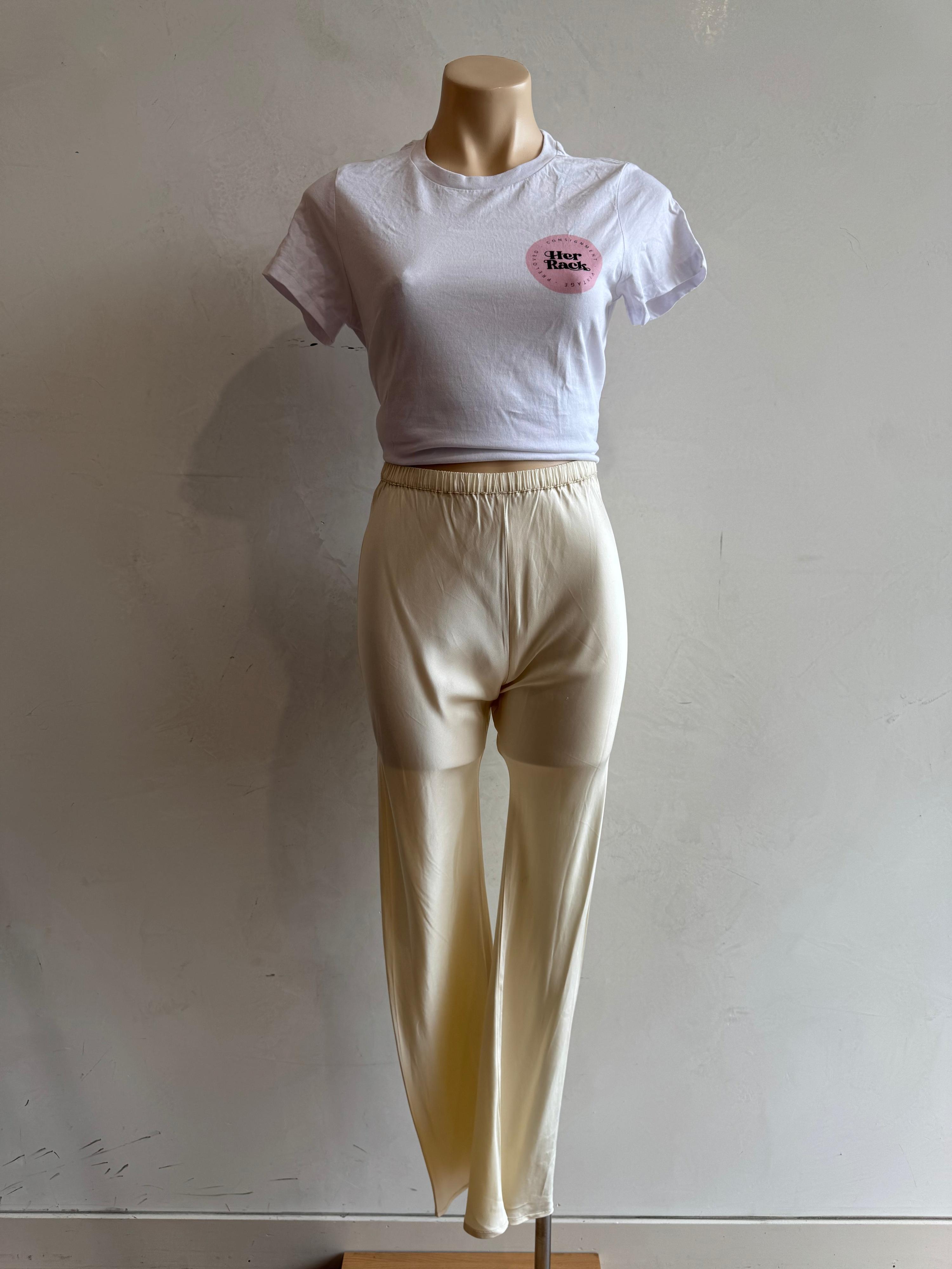Pippa Champagne Satin Pants - size XS thumbnail 3