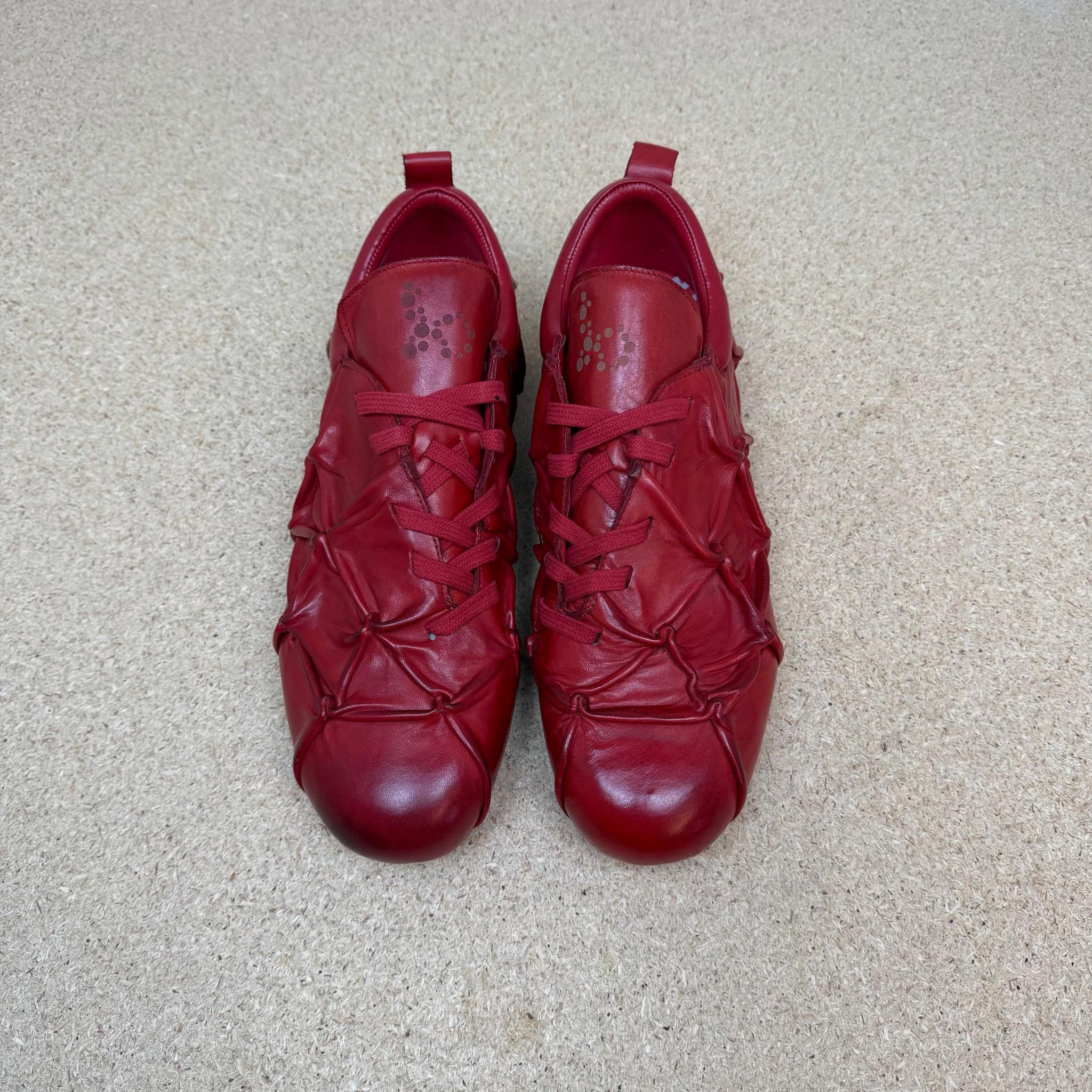 Bad Son Blood Cell Pinch Low Leather Sneakers Red (Size EU45/US12) thumbnail 3