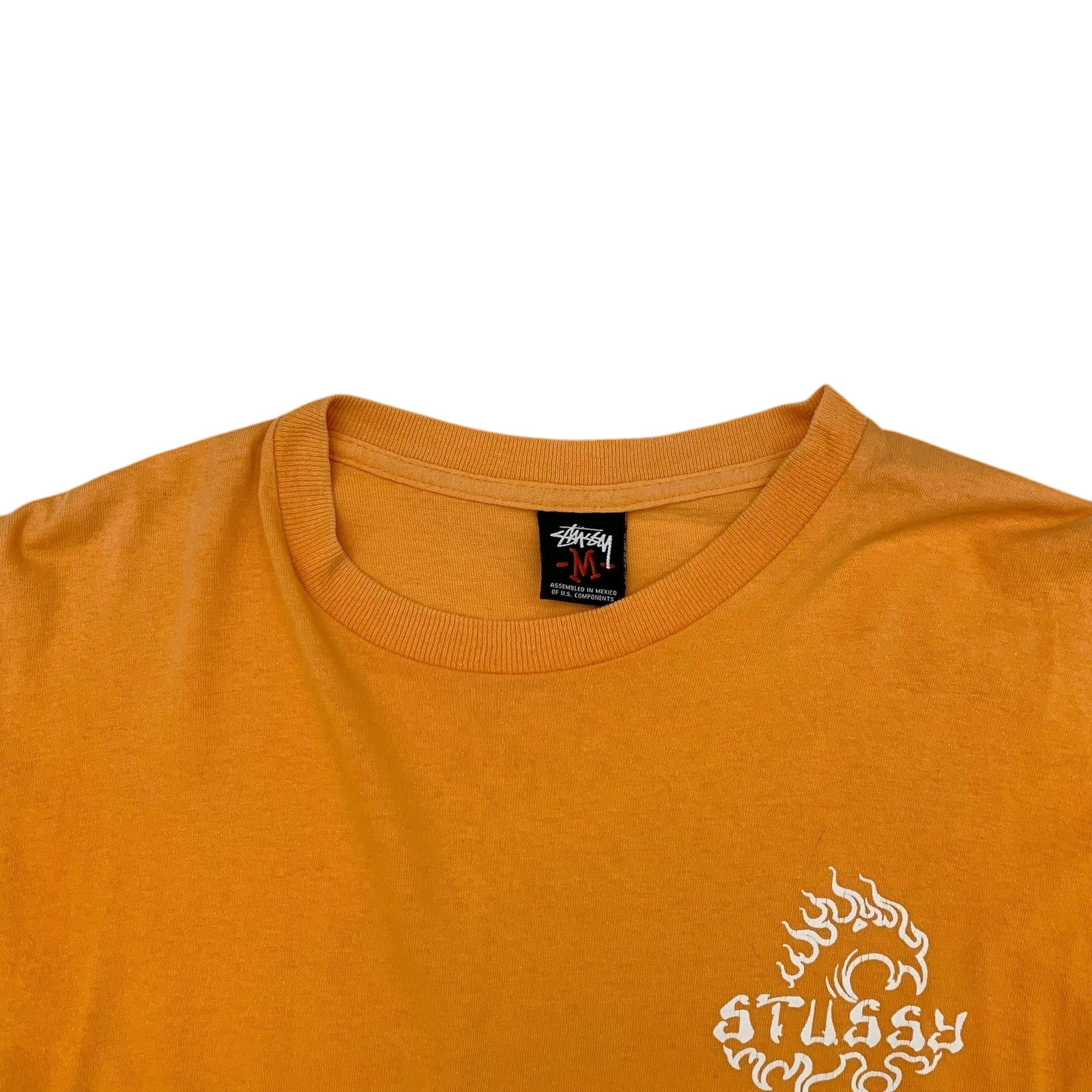 Stussy Vintage 00s ‘Inferno Wave’ T-Shirt Orange (Size M) thumbnail 2