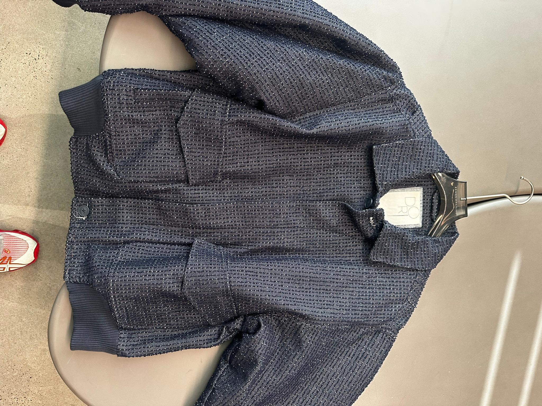 Nappa Dori Drift Denim Bomber Jacket Navy (Fits L-XL)