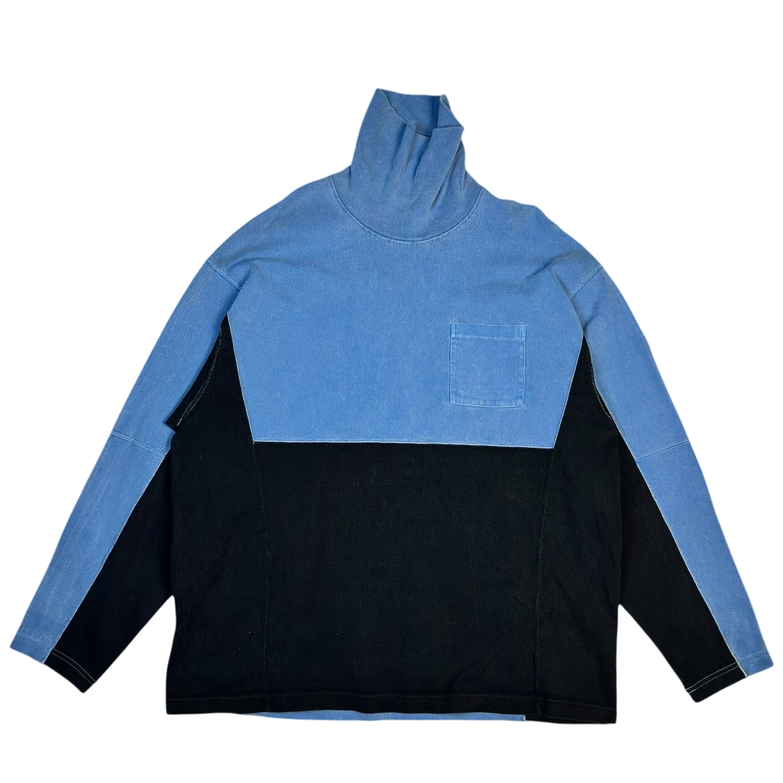 Cav Empt Turtle Neck Sweatshirt Blue / Black (Size XL)