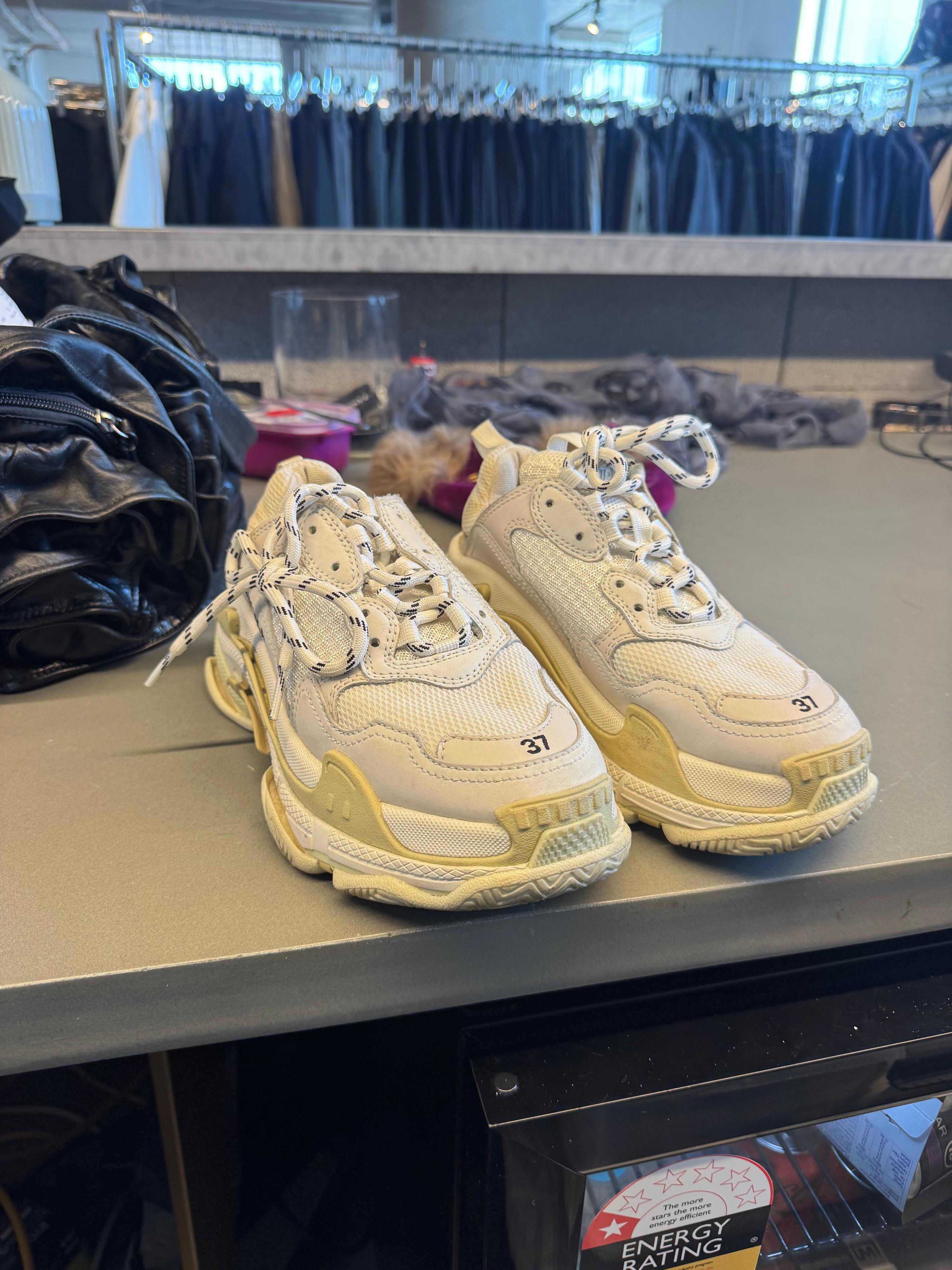 Balenciaga Triple S Sneakers White/Cream (As Is) (Size EU37)