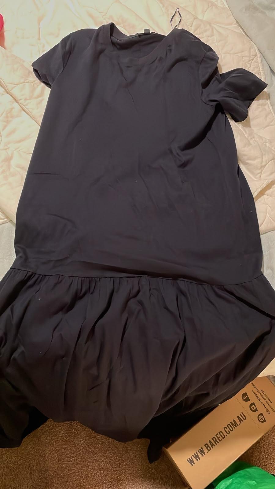 Cos Navy Long Cotton Dress M