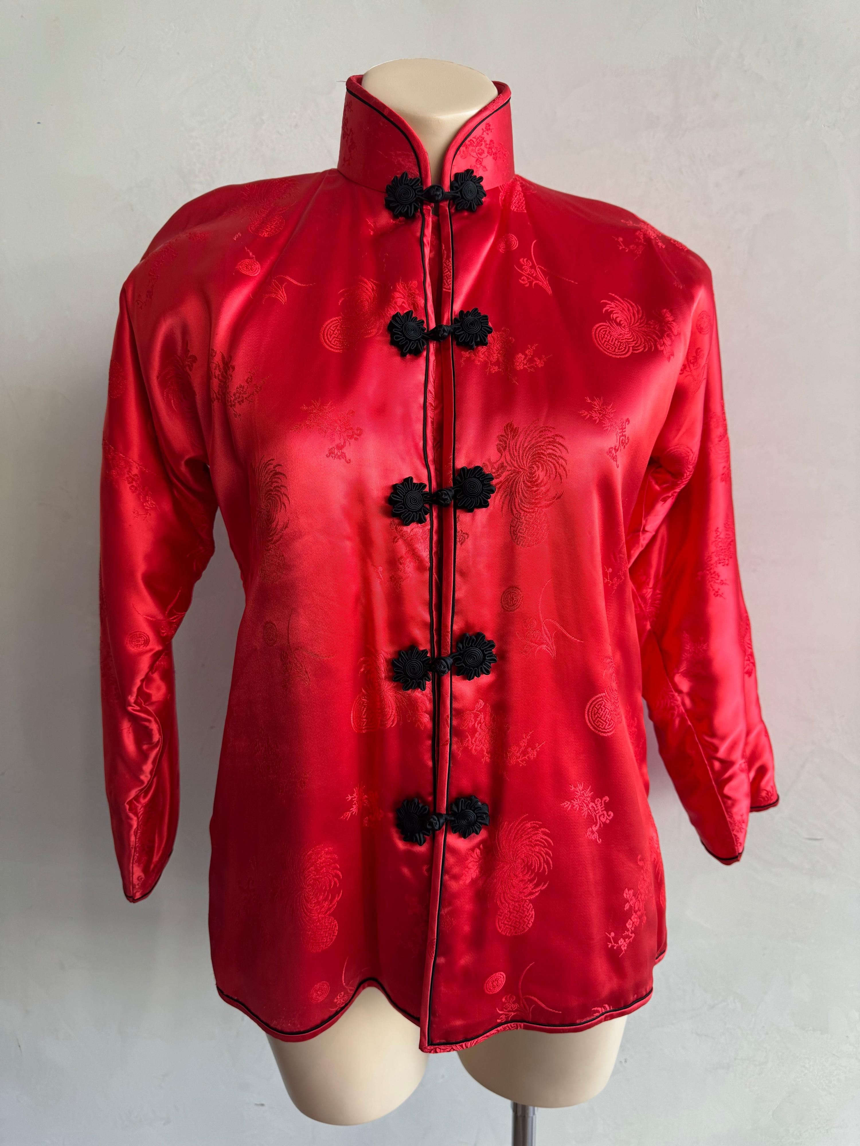 Vintage Silver Lake red Chinese jacket - size S thumbnail 3