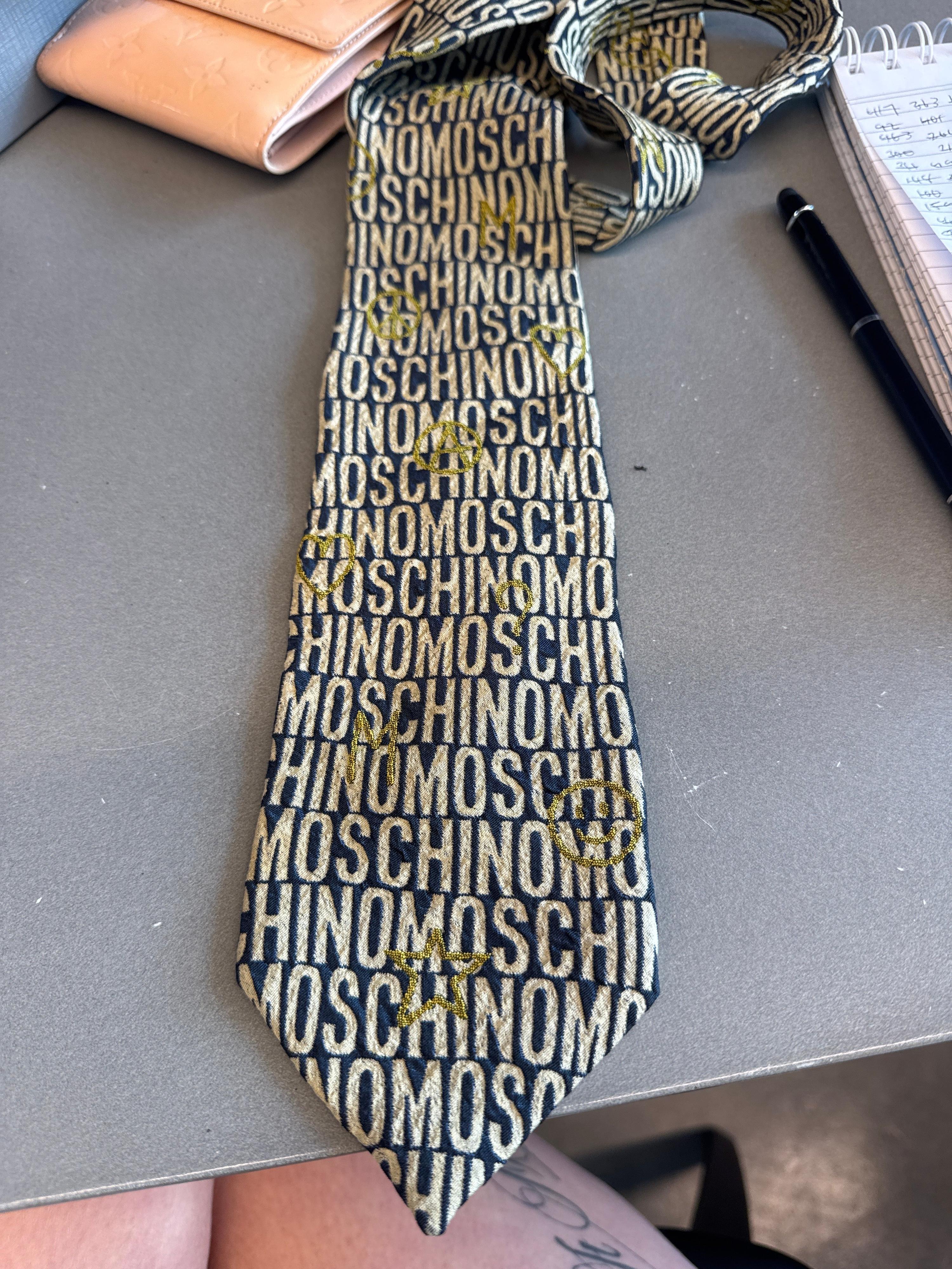 Moschino Monogram Star Graphic Tie