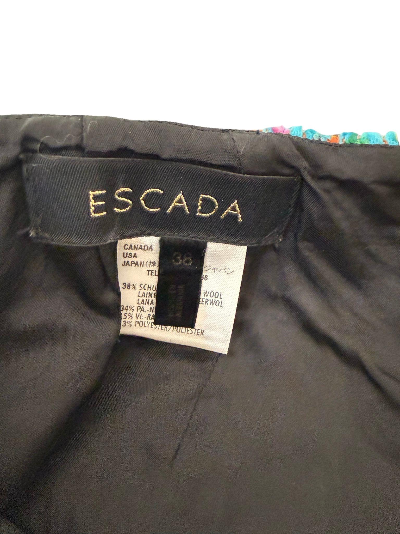 Escada Multicolor Tweed Skirt 38 thumbnail 6