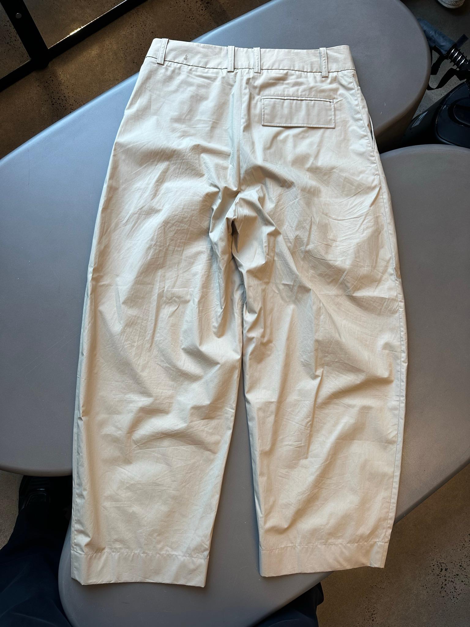 Studio Nicholson Pleated Wide Leg Trousers Beige (Size S) thumbnail 3