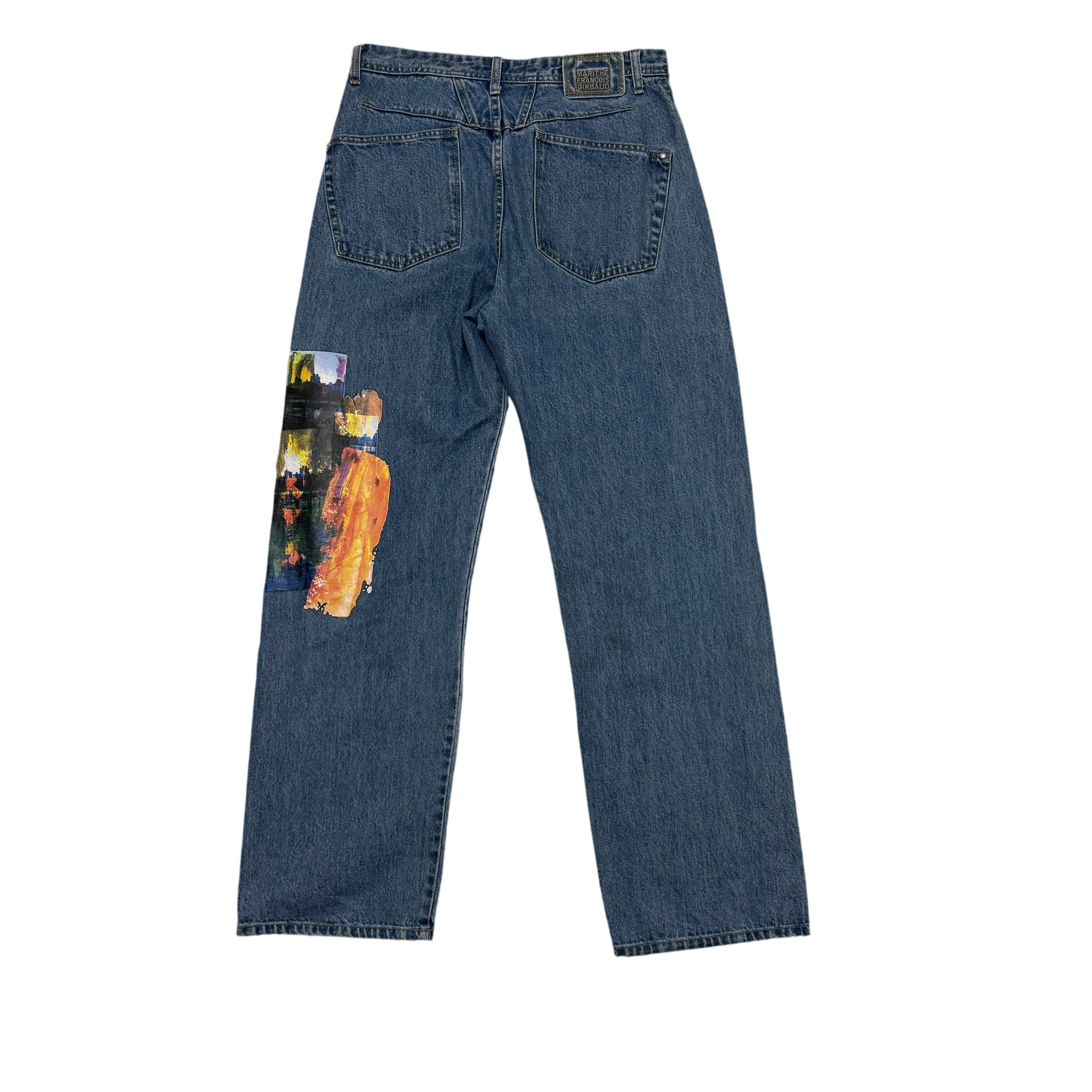 Marithé François Girbaud 2000s Straight Leg Koi Fish Print Jeans (Fits 33”) thumbnail 4