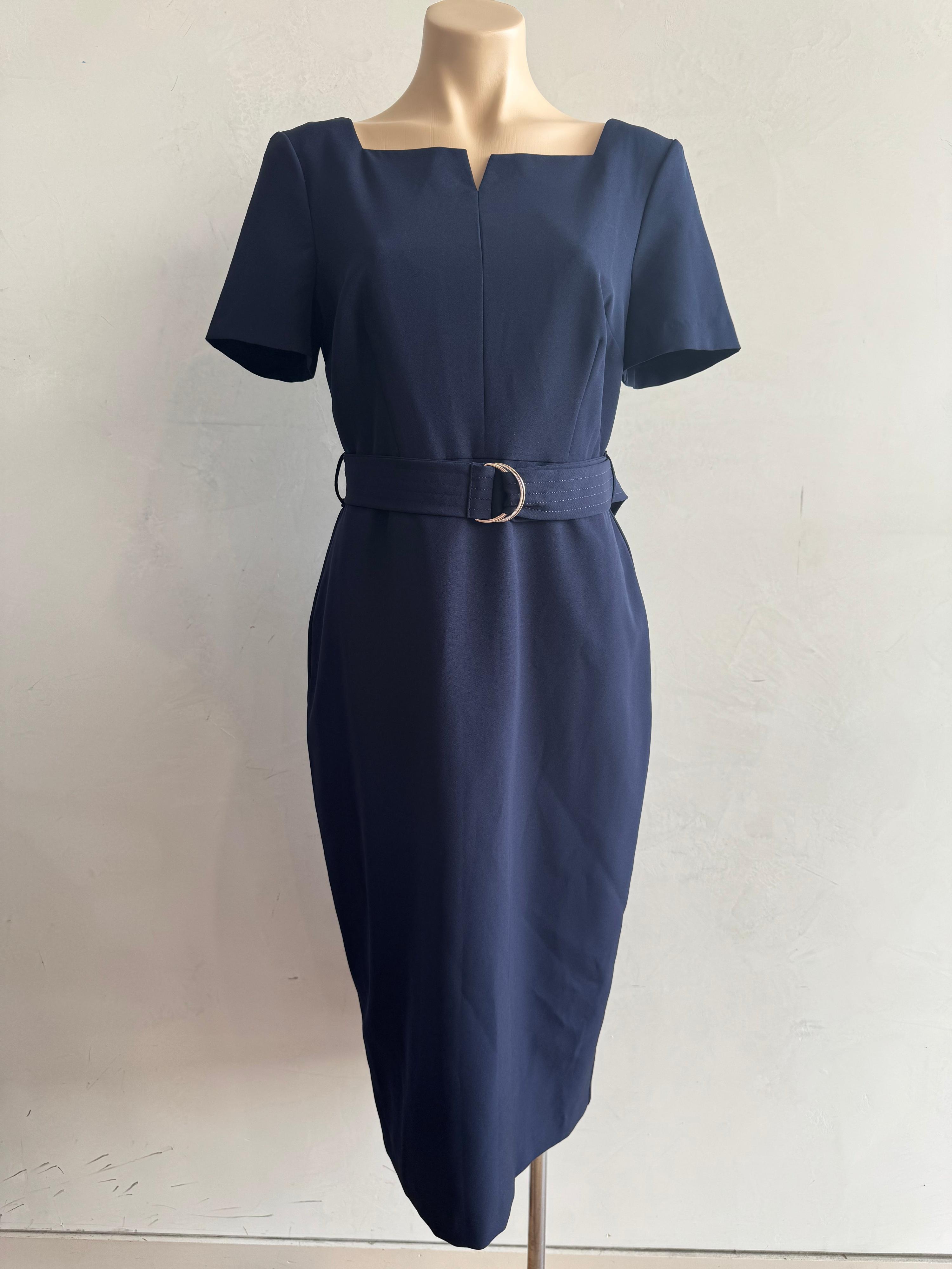 Dorothy Perkins navy dress - size 13 thumbnail 3