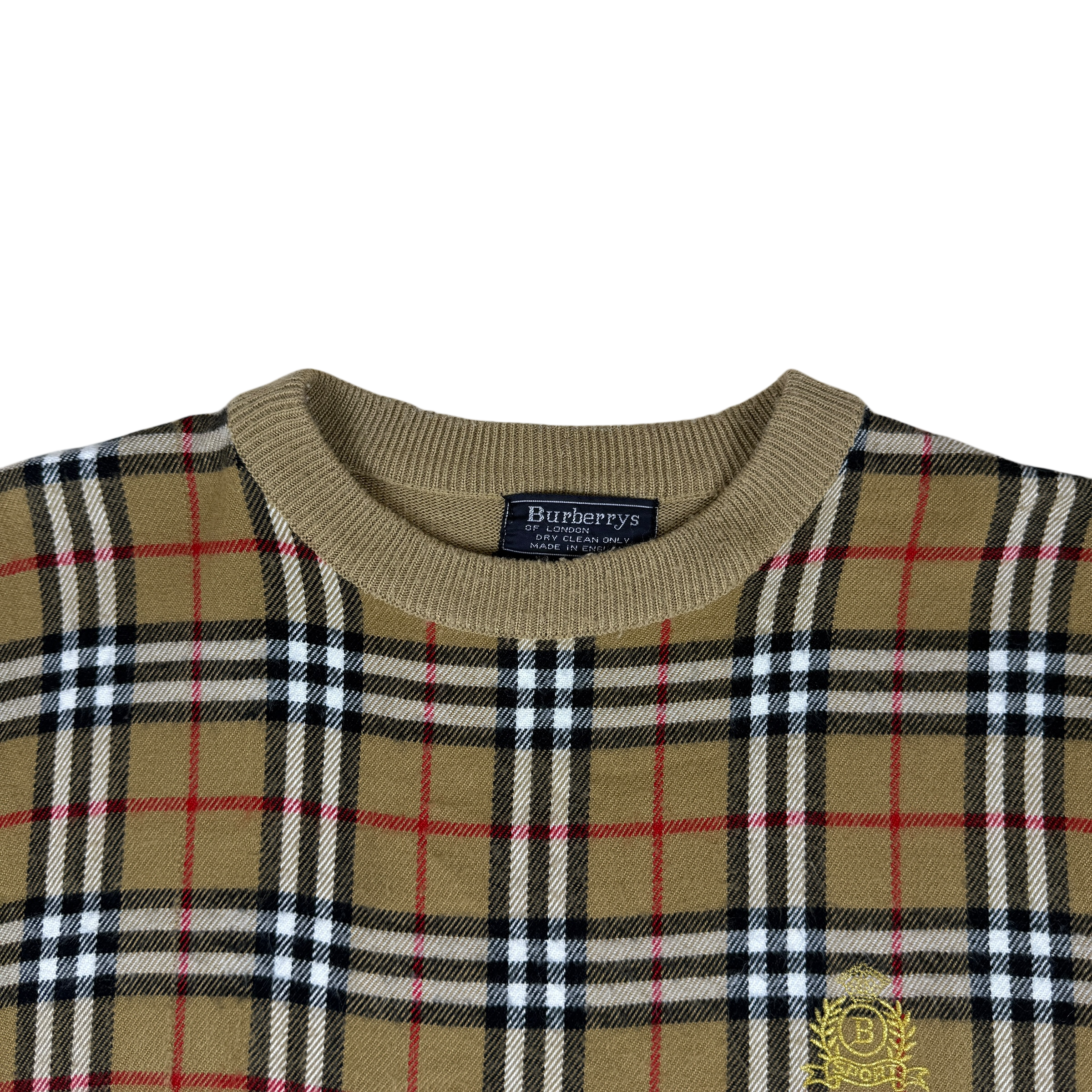 Burberrys Wool Nova Check T-Shirt (Size XL Womens) thumbnail 2