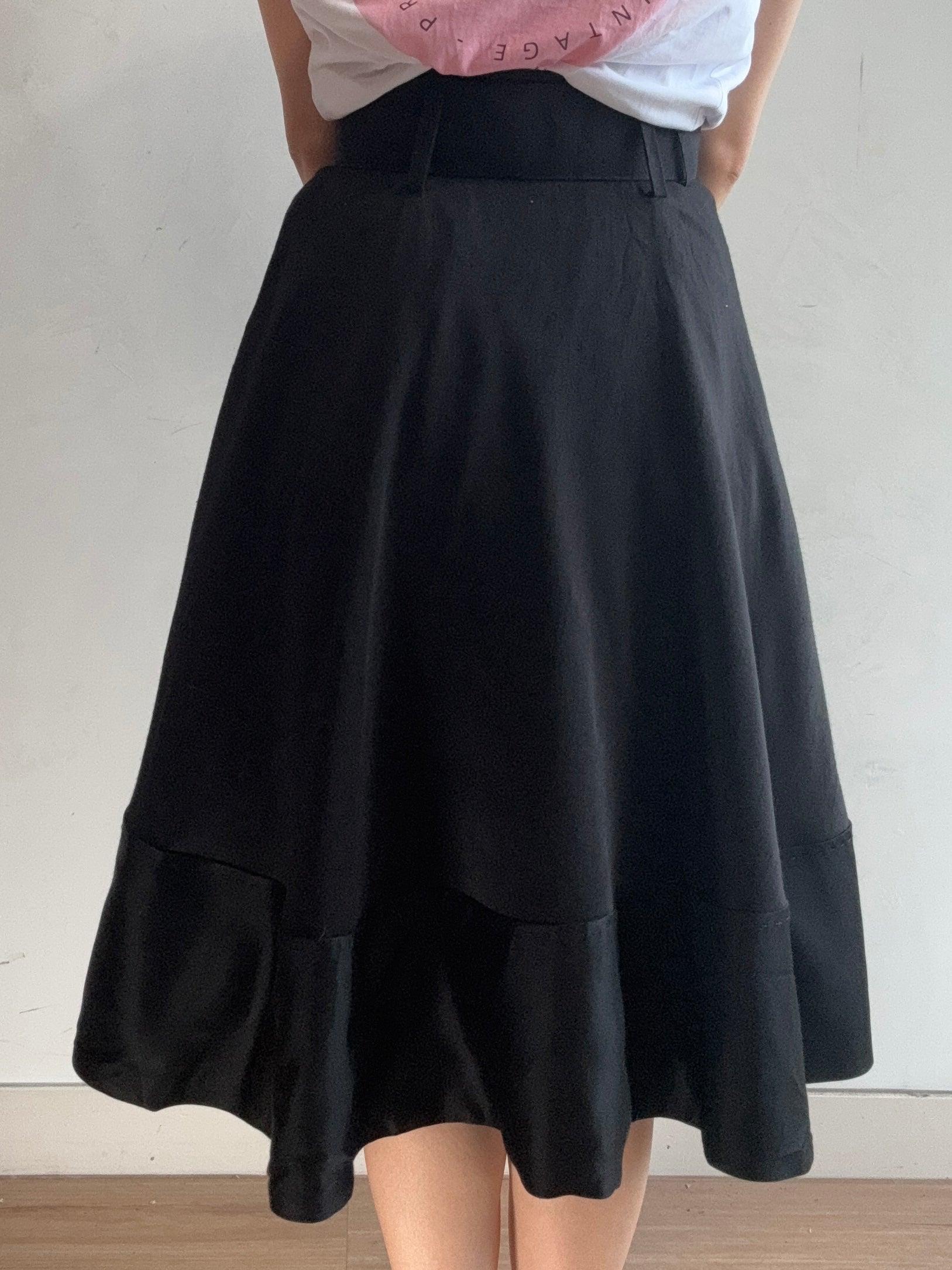 Coast Black Midi Skirt with Belt - size 8 thumbnail 5