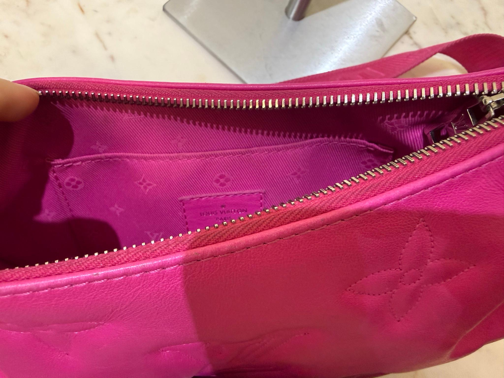 Louis Vuitton Pink Leather Monogram Crossbody Bag thumbnail 5