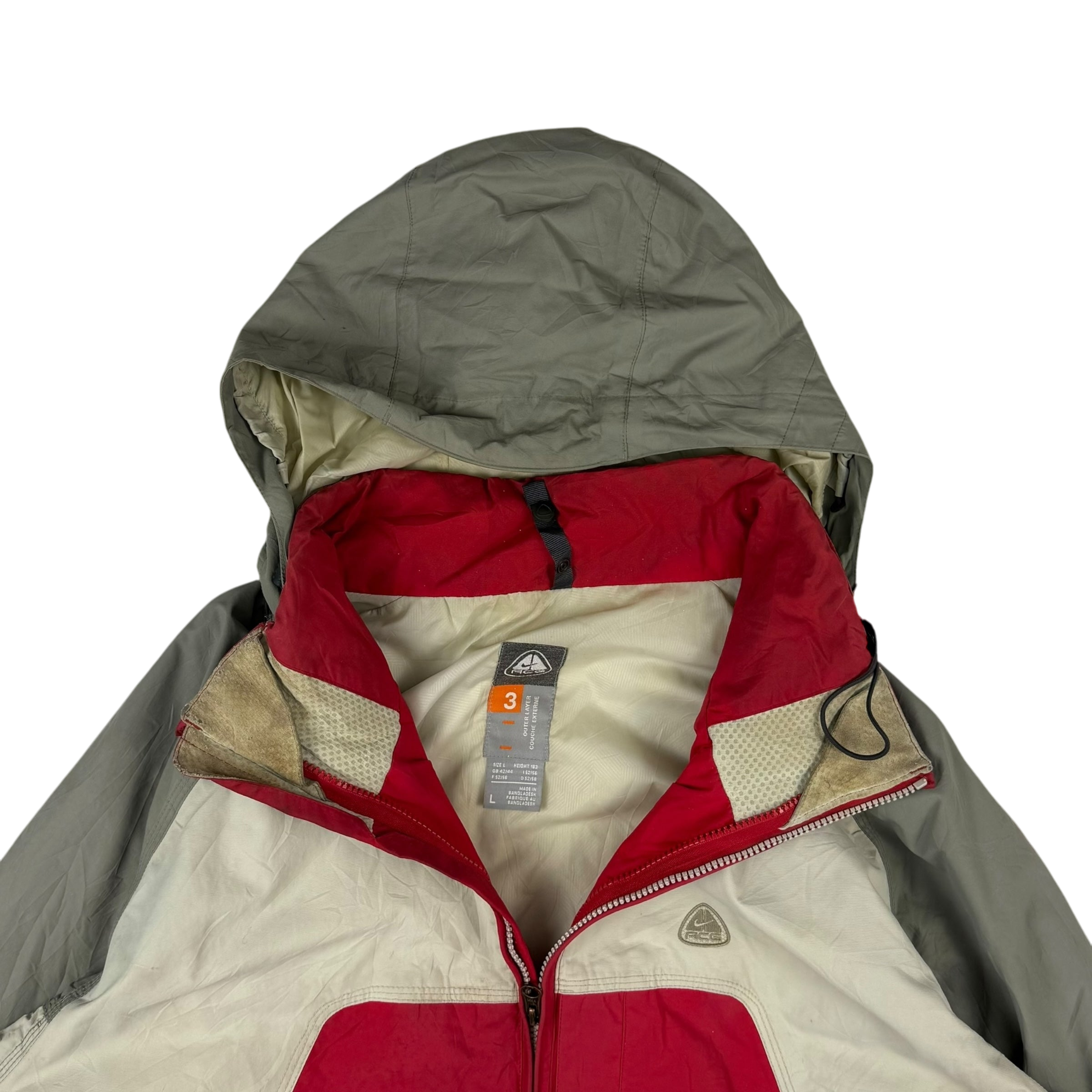 Nike ACG 00s Heavy Panelled Jacket Red/White/Grey (Fits L-XL) thumbnail 4