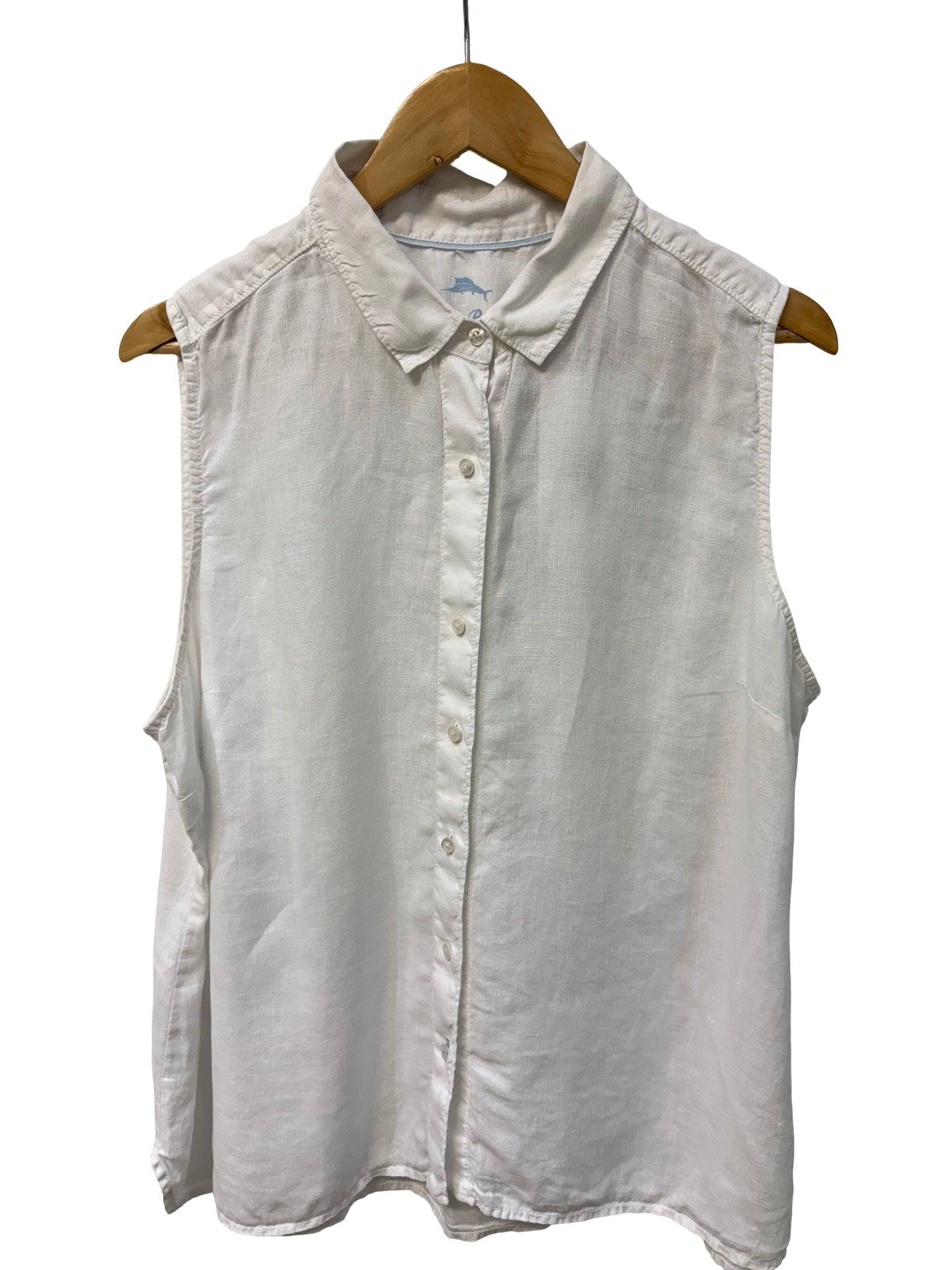 Tommy Bahama White Sleeveless Shirt XL