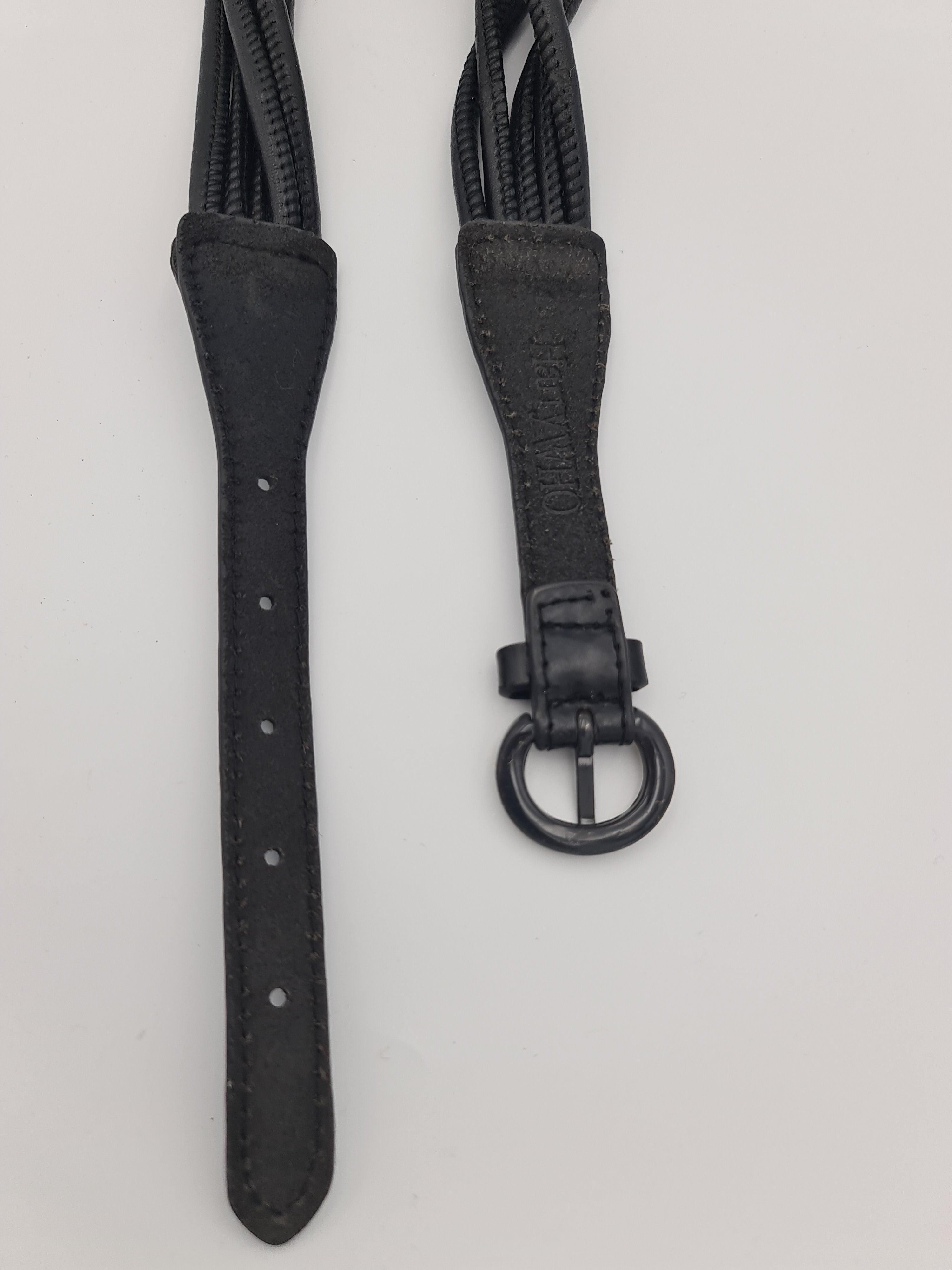 Vintage Harry Who black leather rope belt thumbnail 4