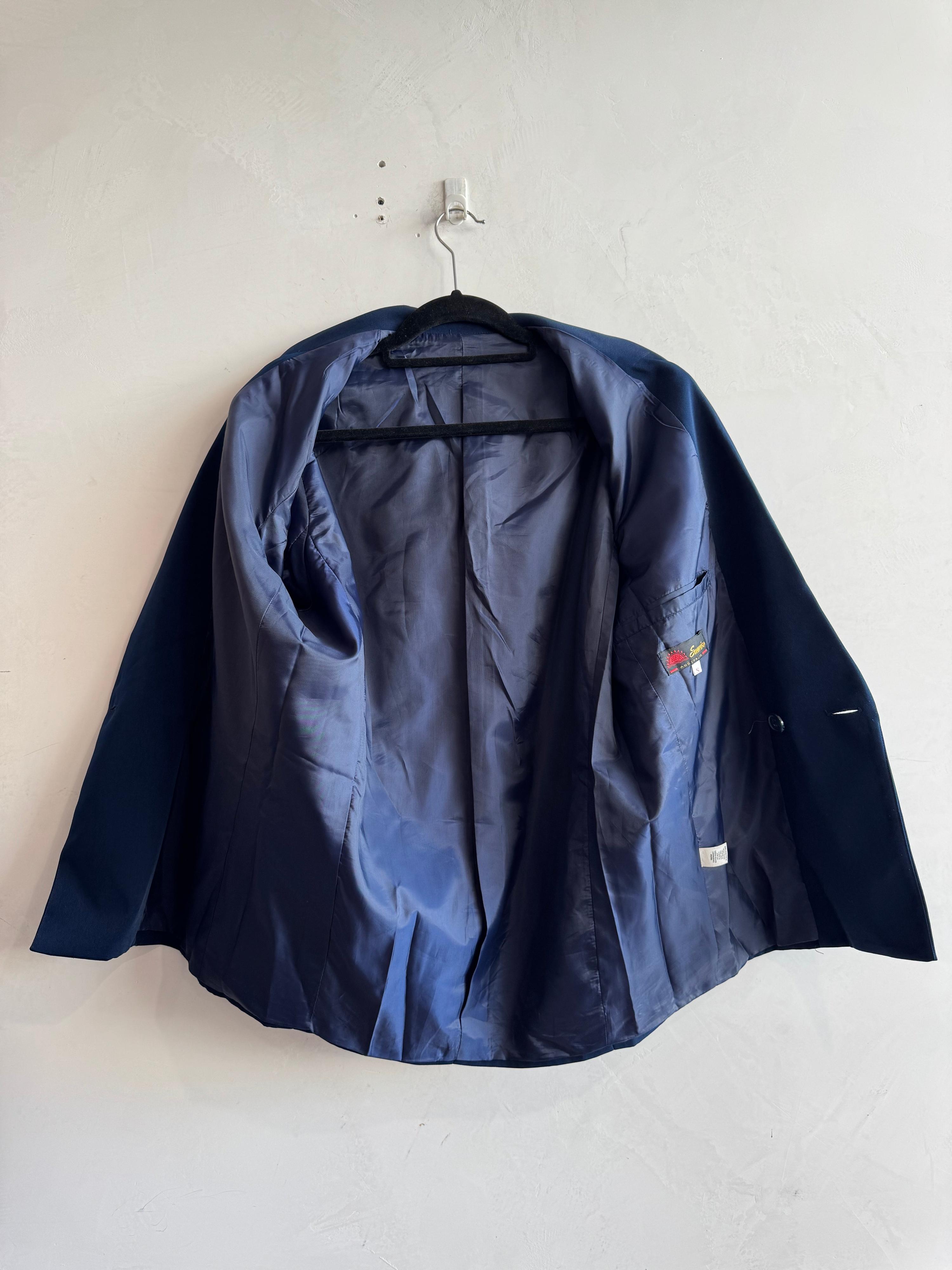 Vintage Sunrise navy blue blazer - size S thumbnail 3