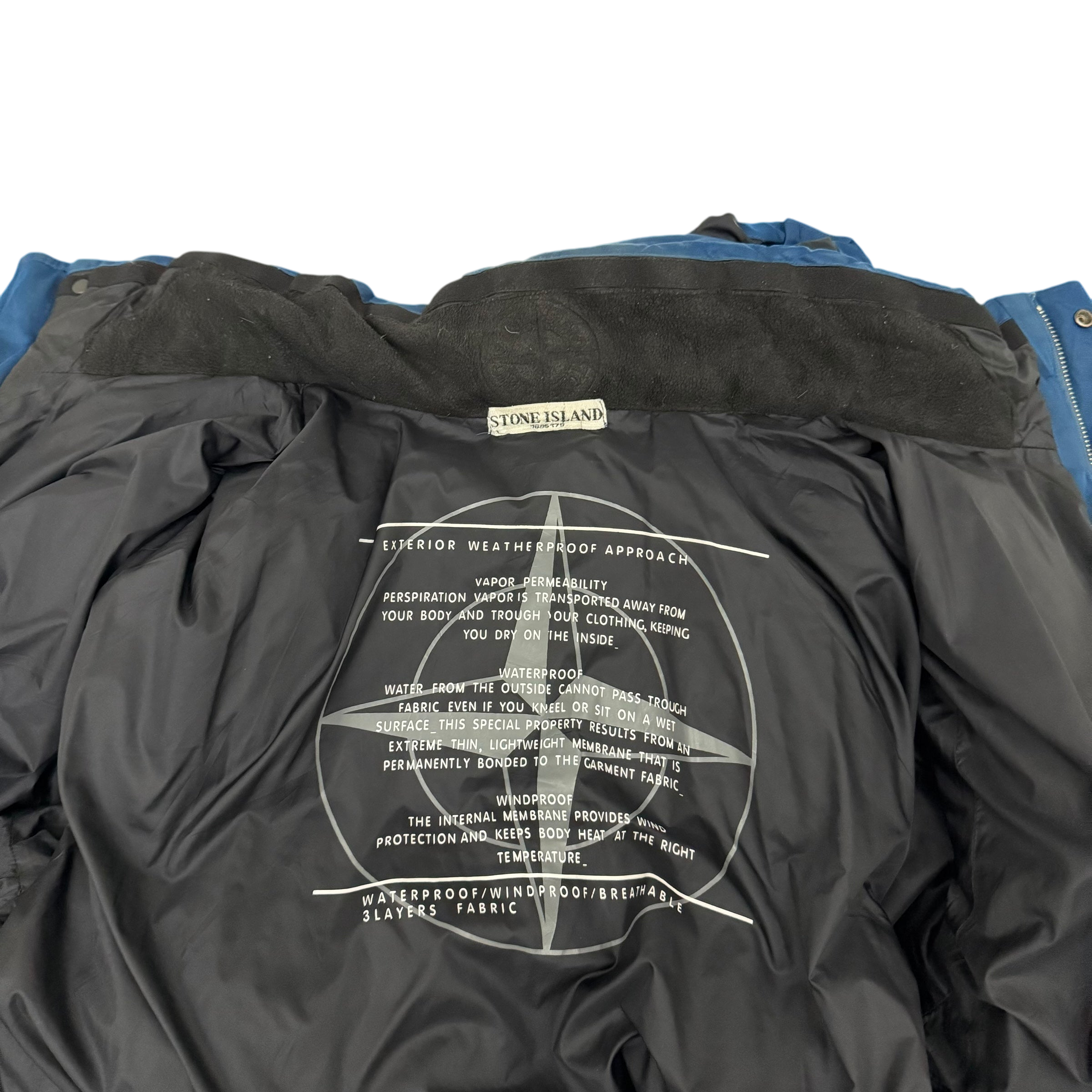 Stone Island AW 2009 Weatherproof Goose Down Jacket Blue (Size XXL) thumbnail 2