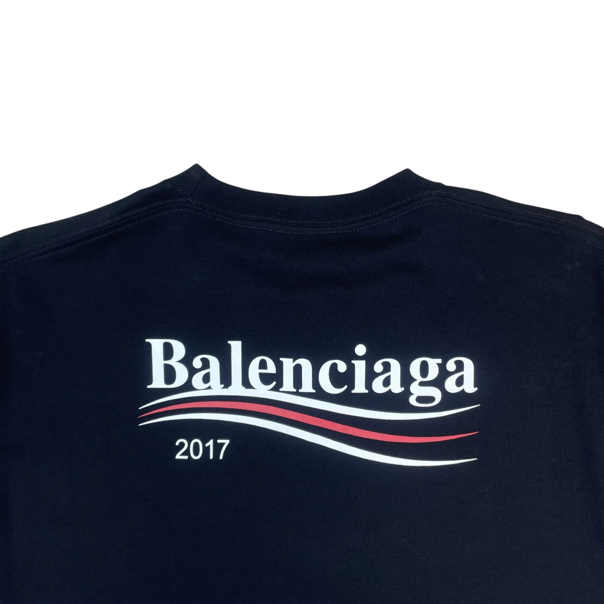 Balenciaga Political Campaign Logo T-Shirt Black (Size XL) thumbnail 4