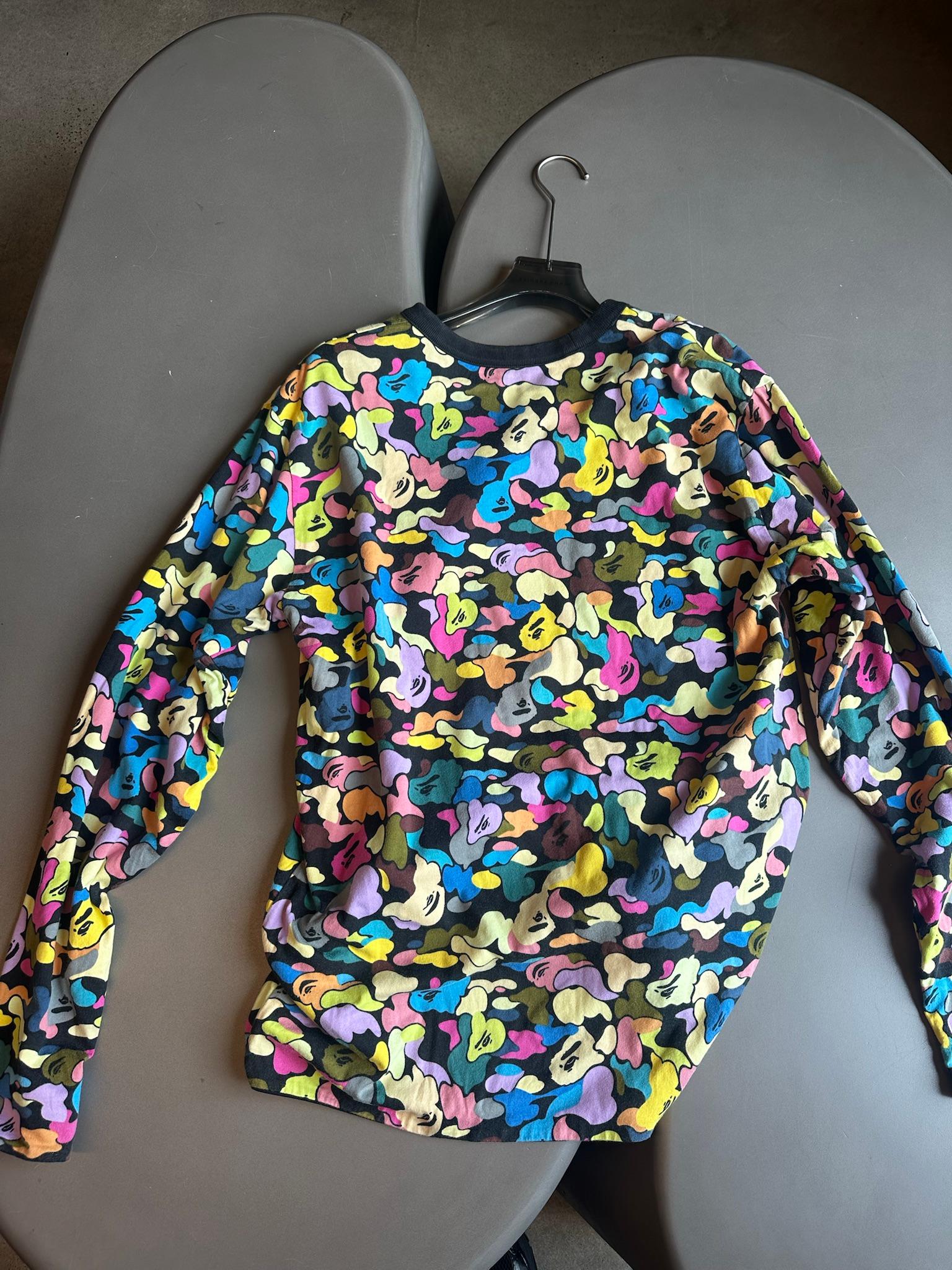 A Bathing Ape (BAPE) Reversible Multi Camo Long Sleeve T-Shirt Black (Size L) thumbnail 5