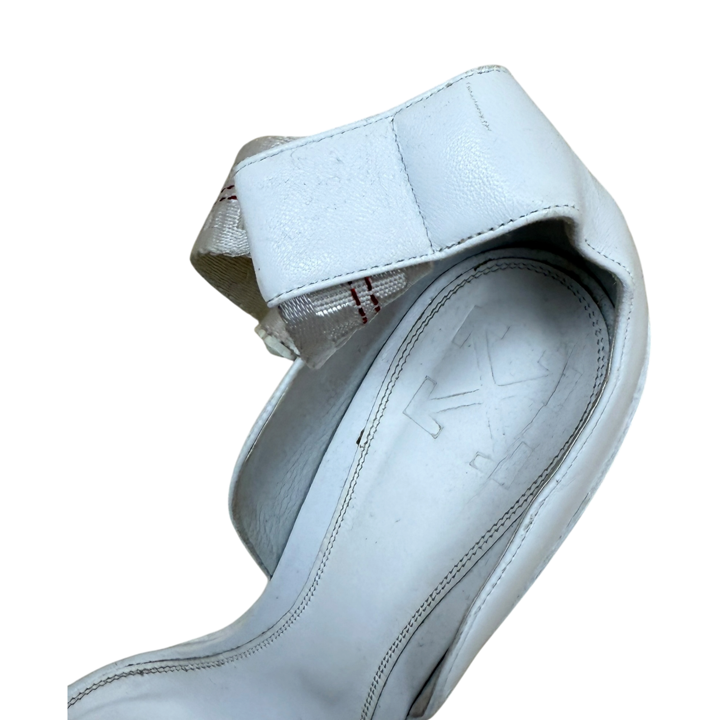 Off-White 100m Leather Heels White (Size EU39) thumbnail 7