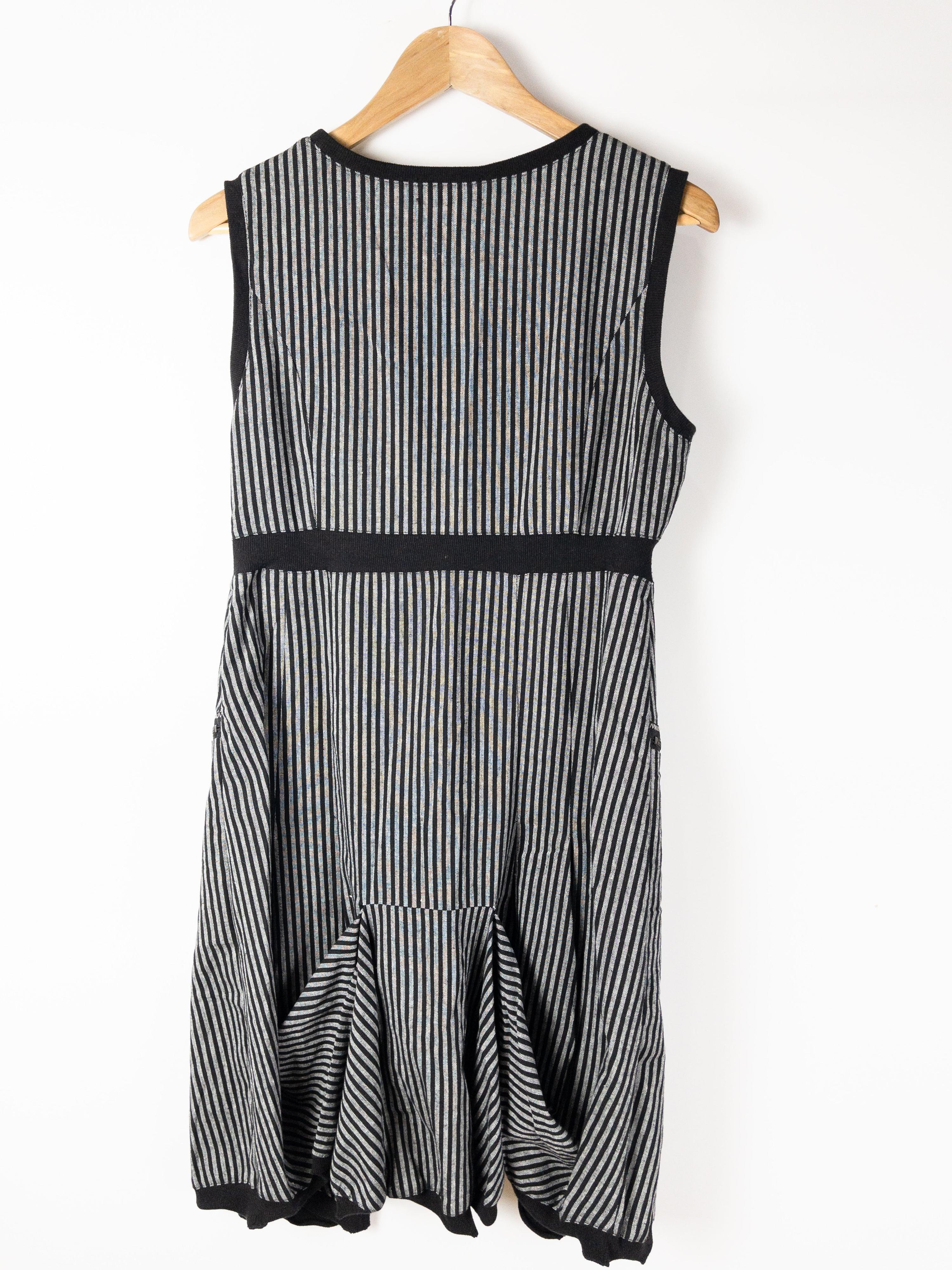 JIMMY JEAN Grey Striped Dress Sz 12 thumbnail 6